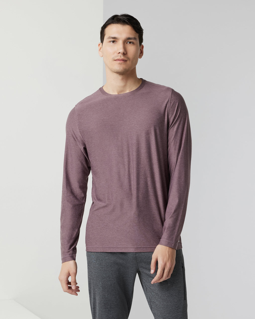 Long-Sleeve Strato Tech Tee | Elderberry Heather