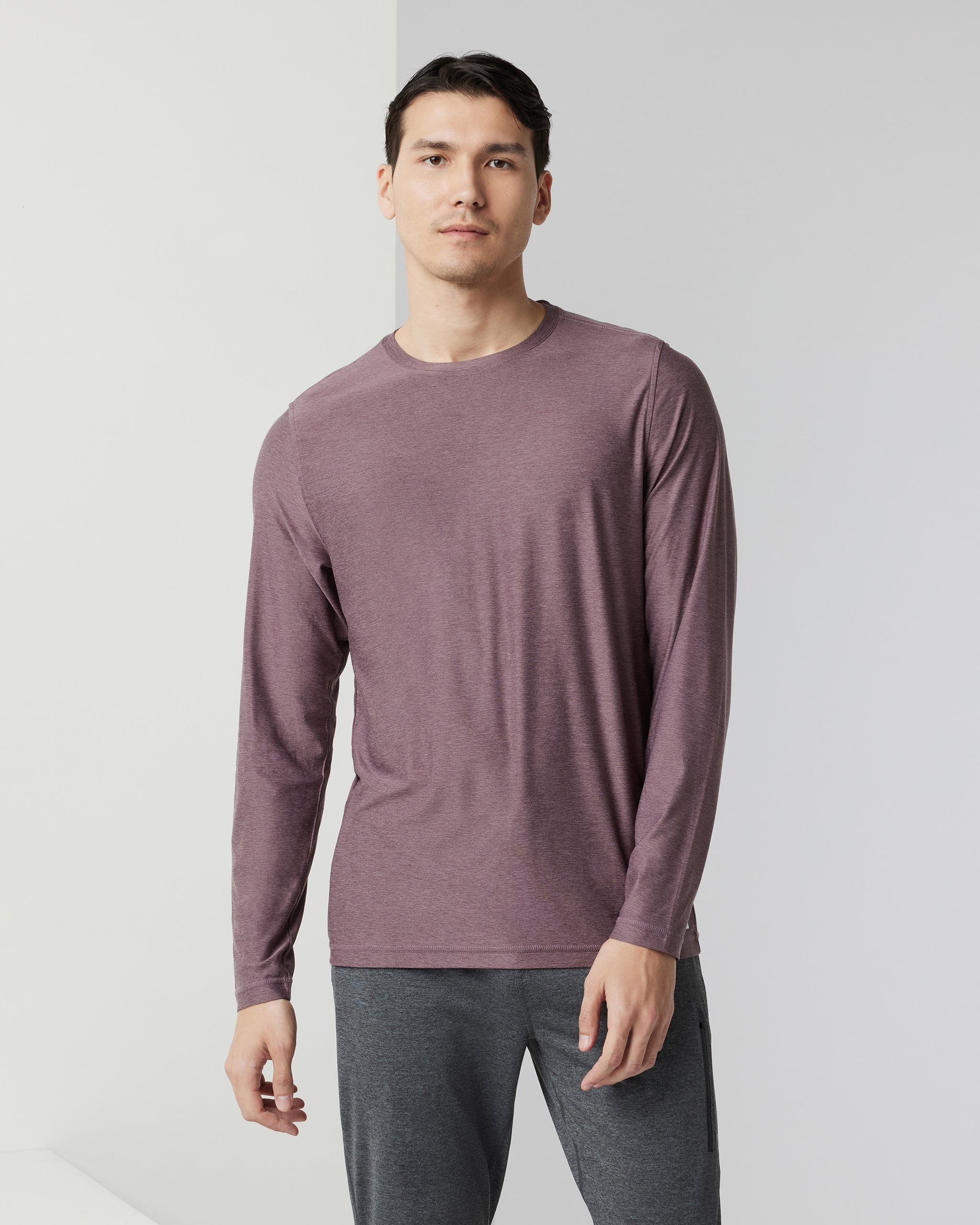 Long-Sleeve Strato Tech Tee | Elderberry Heather