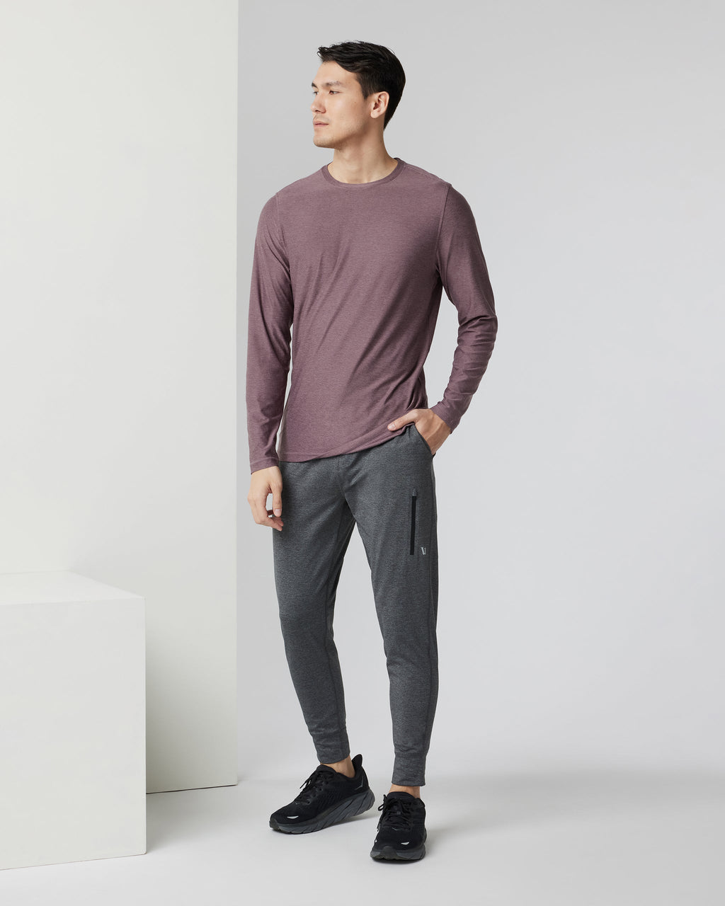 Long-Sleeve Strato Tech Tee | Elderberry Heather
