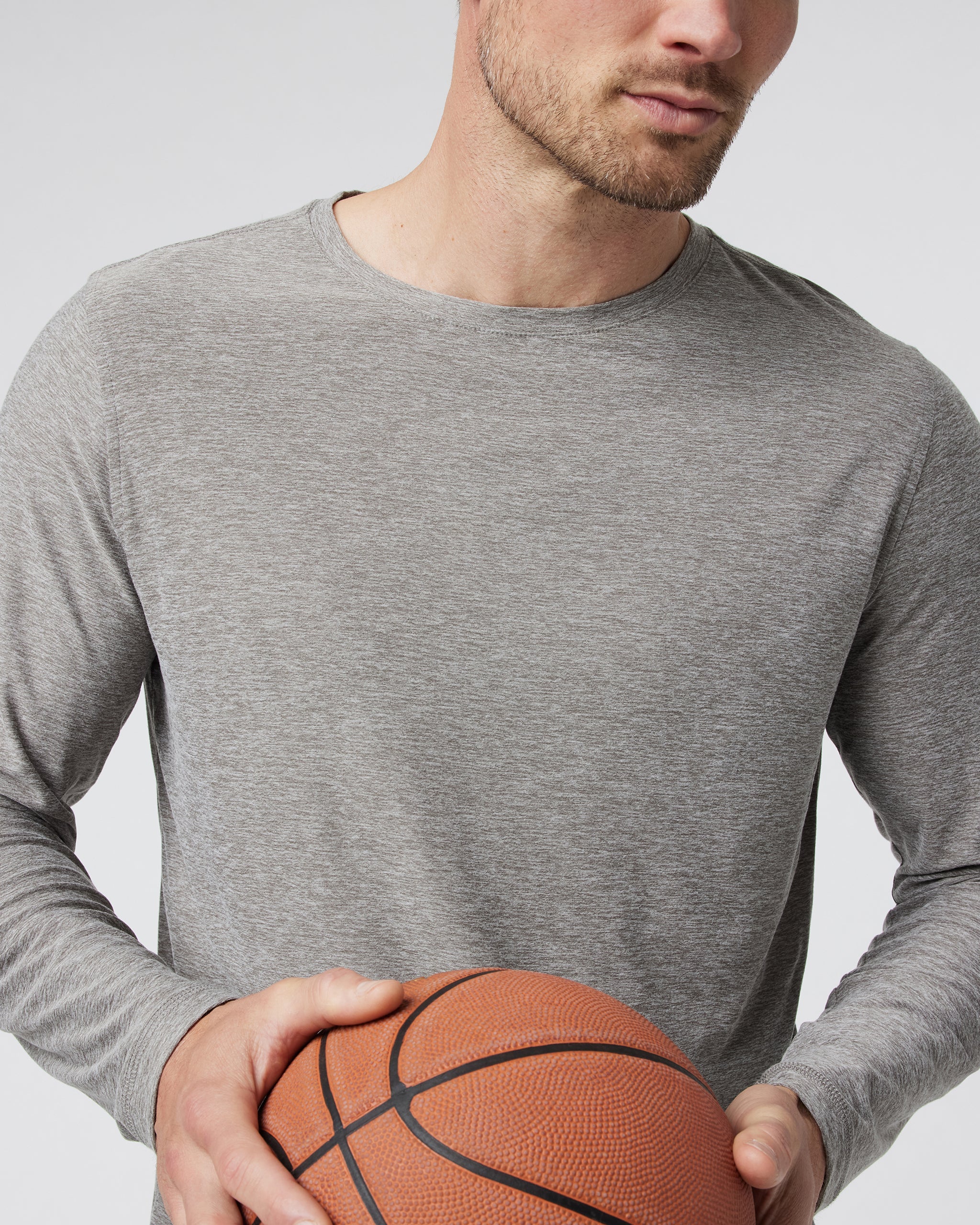 Long-Sleeve Strato Tech Tee | Heather Grey