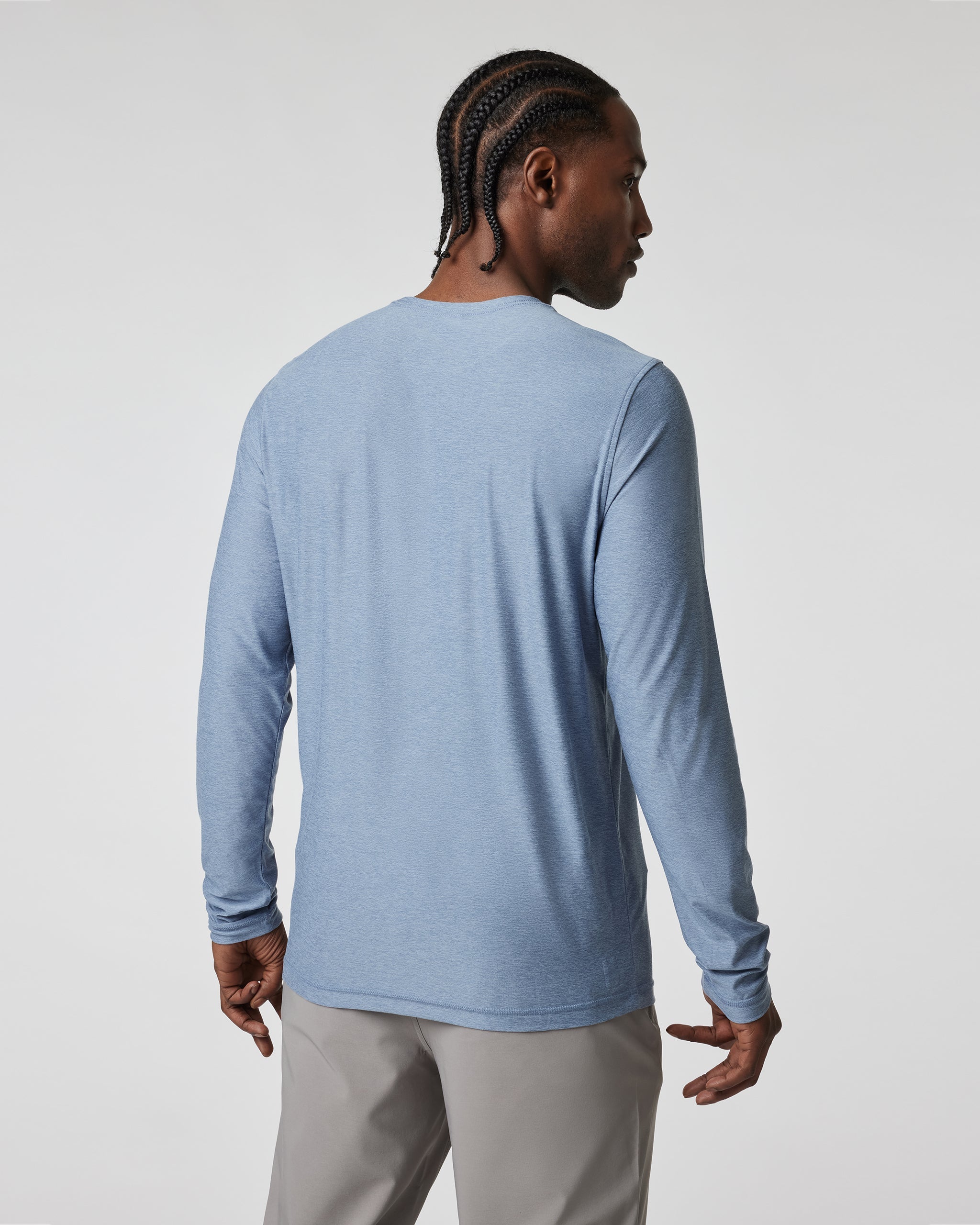 Long-Sleeve Strato Tech Tee | Chambray Heather