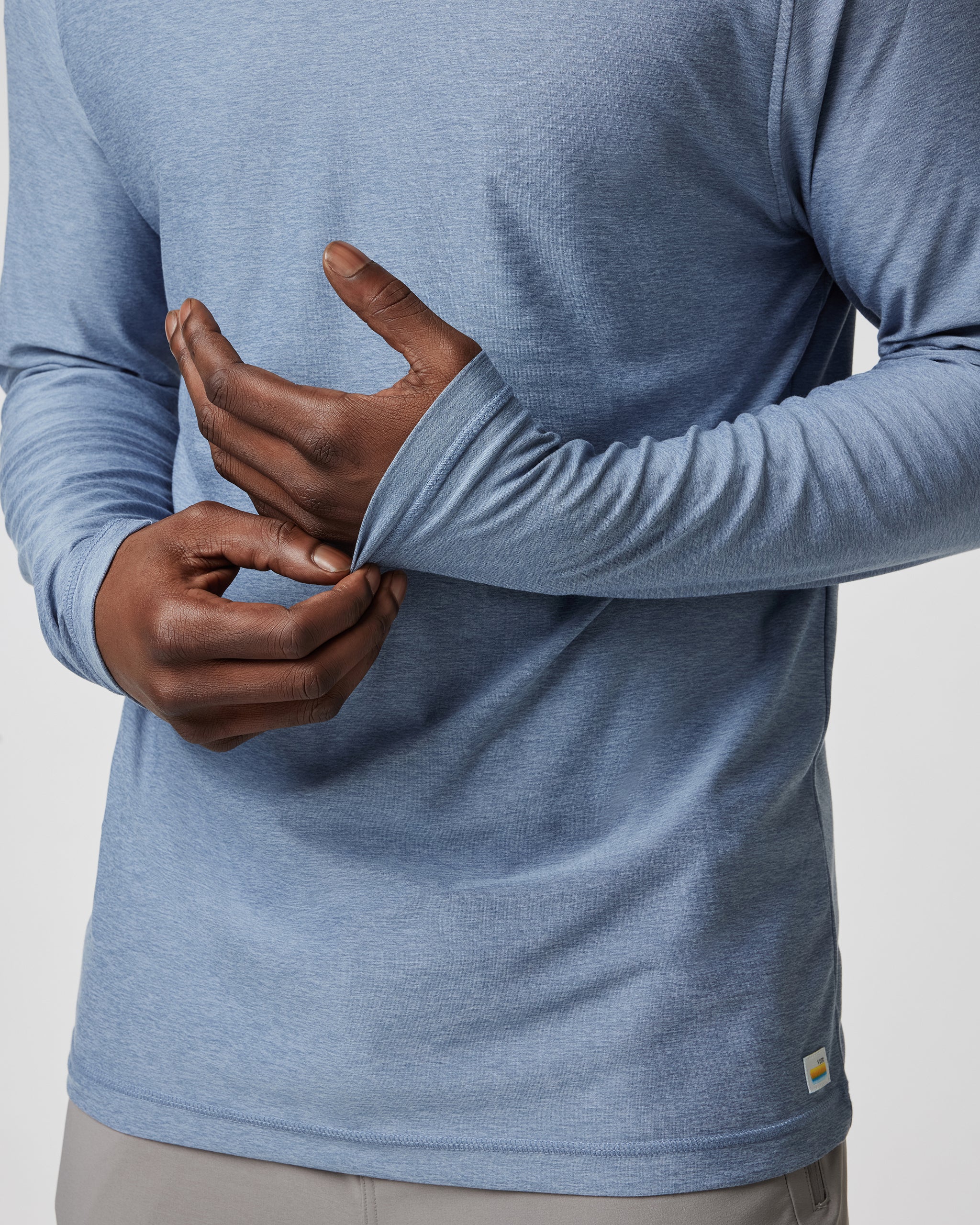 Long-Sleeve Strato Tech Tee | Chambray Heather