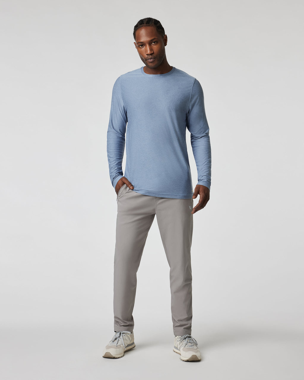 Long-Sleeve Strato Tech Tee | Chambray Heather