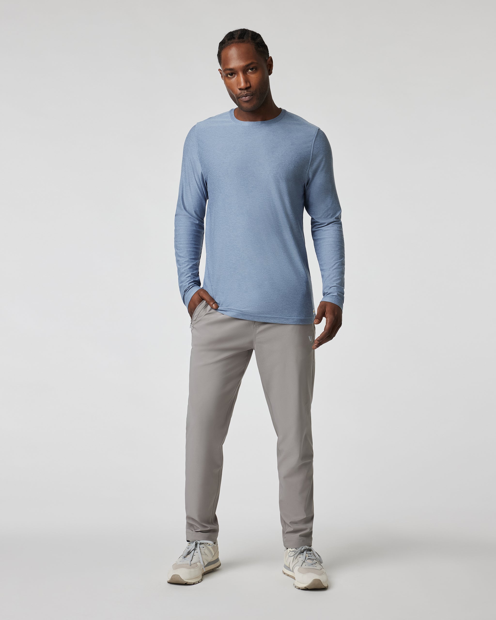 Long-Sleeve Strato Tech Tee | Chambray Heather