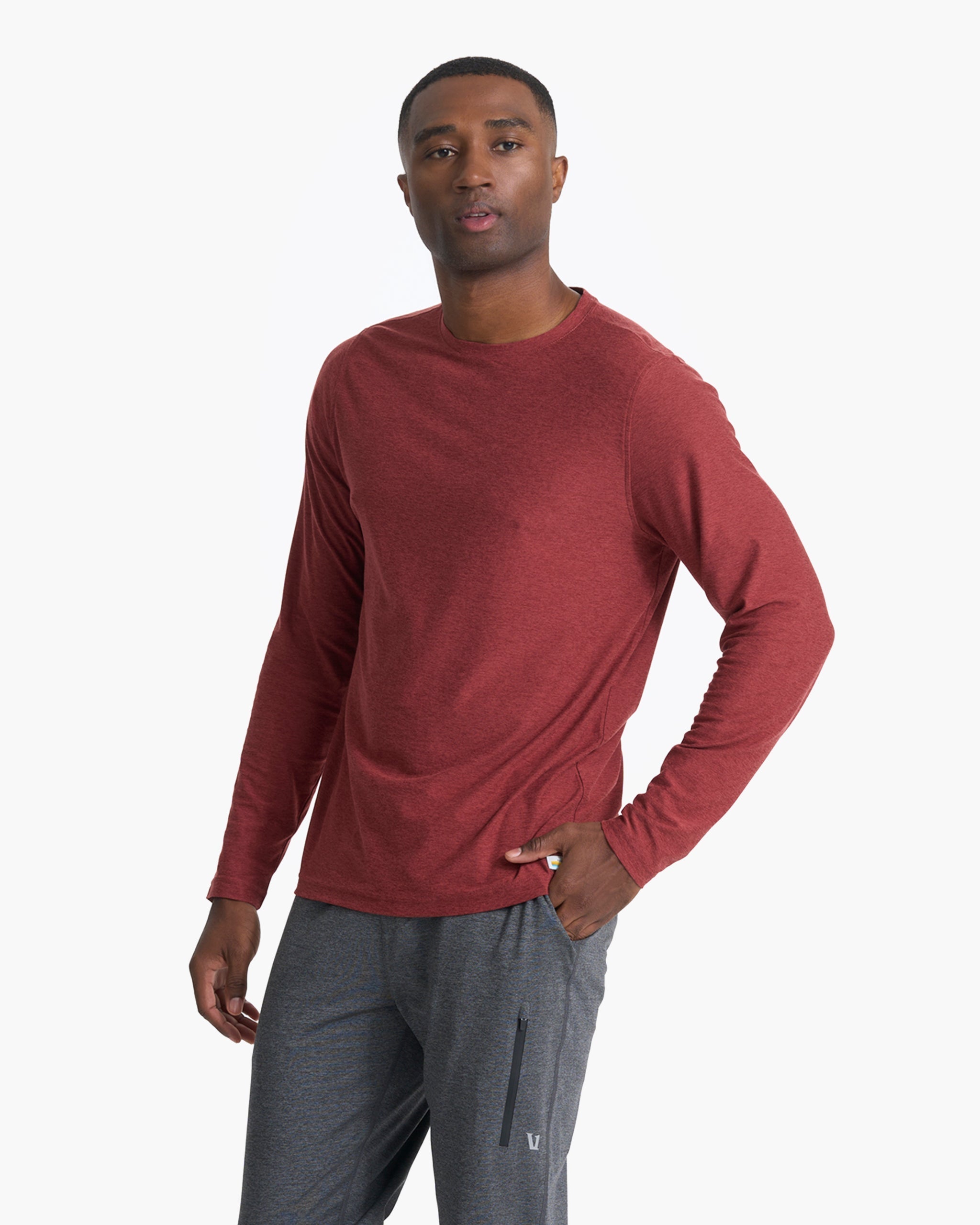 Long-Sleeve Strato Tech Tee | Currant Heather