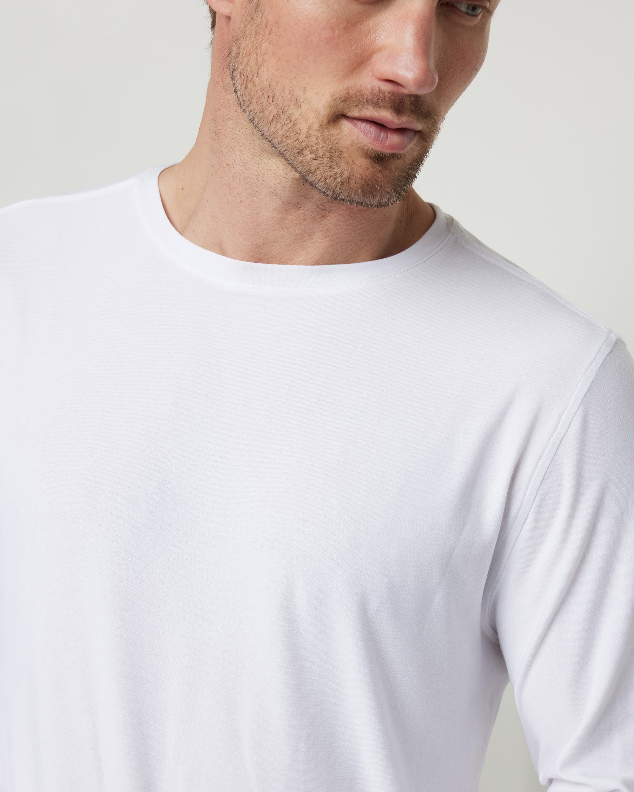 Long Sleeve Strato Tech Tee | White