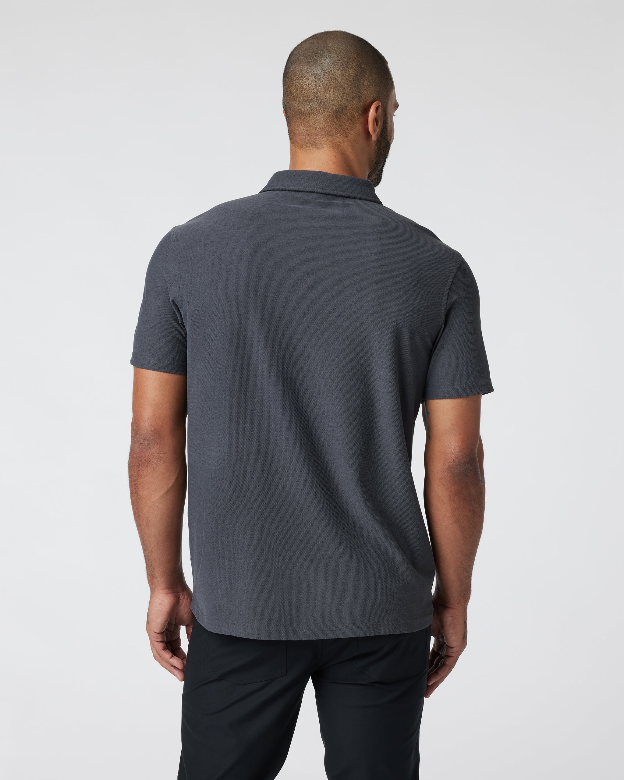 Short Sleeve Ace Button Down | Charcoal