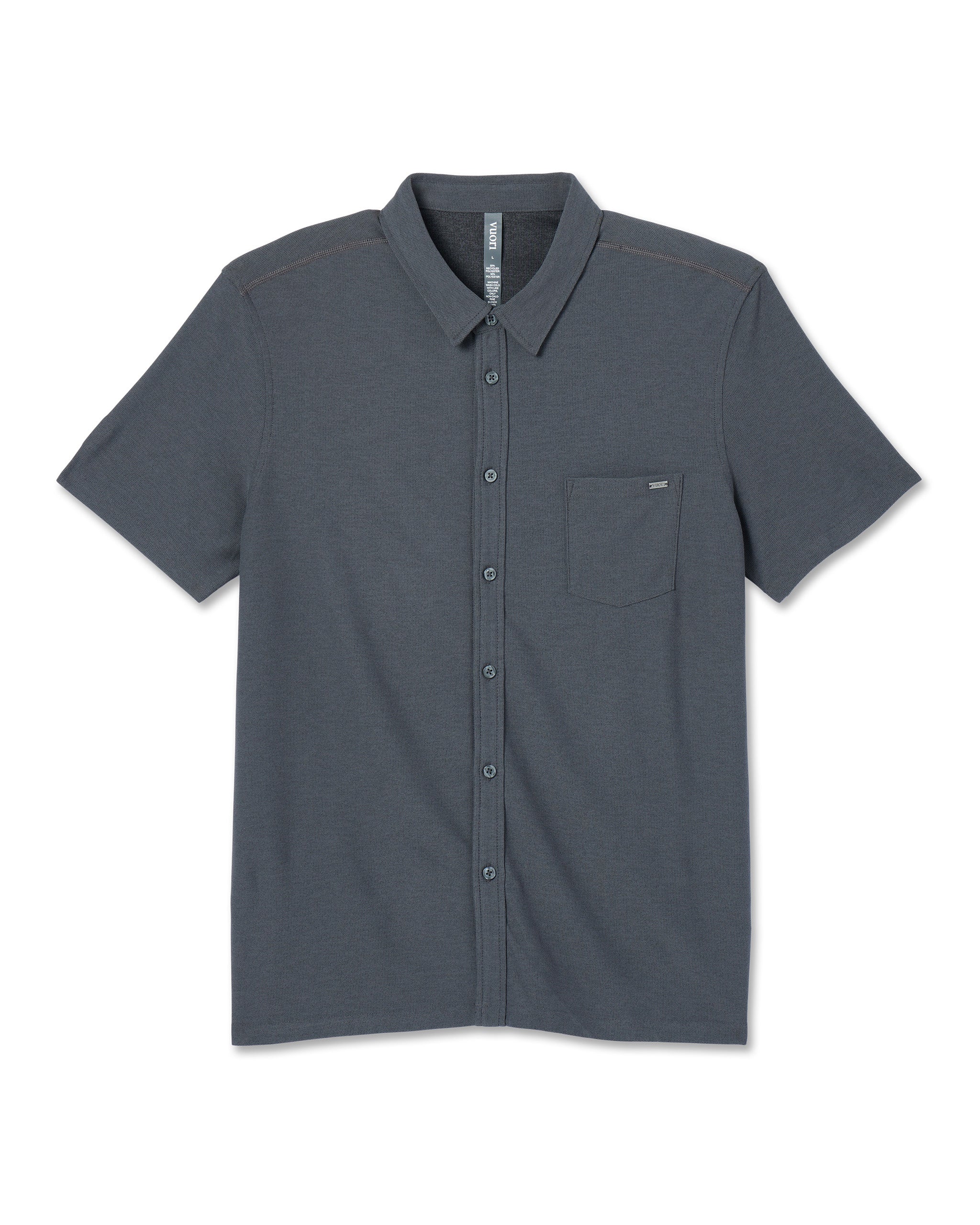 Short Sleeve Ace Button Down | Charcoal