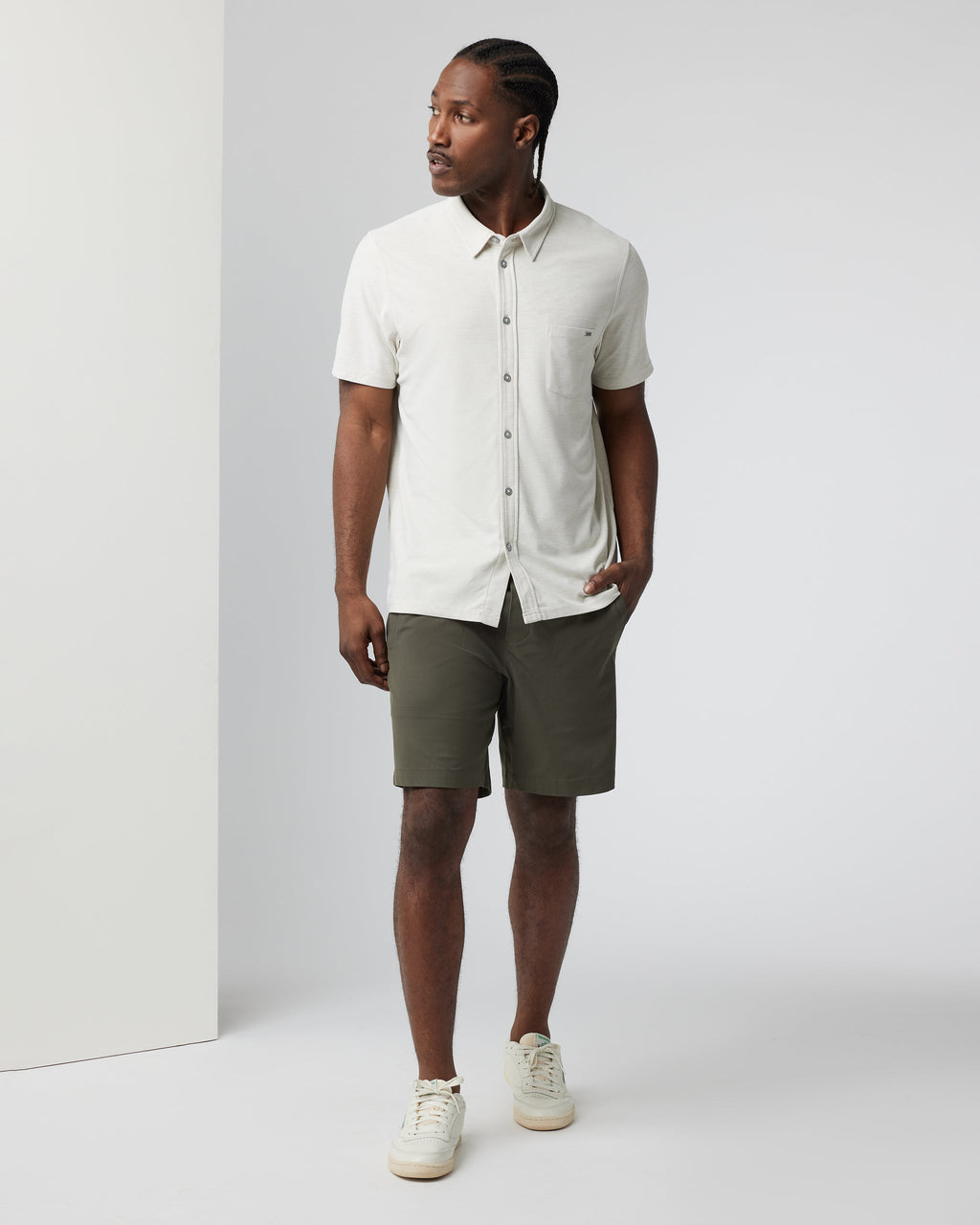 Short-Sleeve Ace Button Down | Cashew