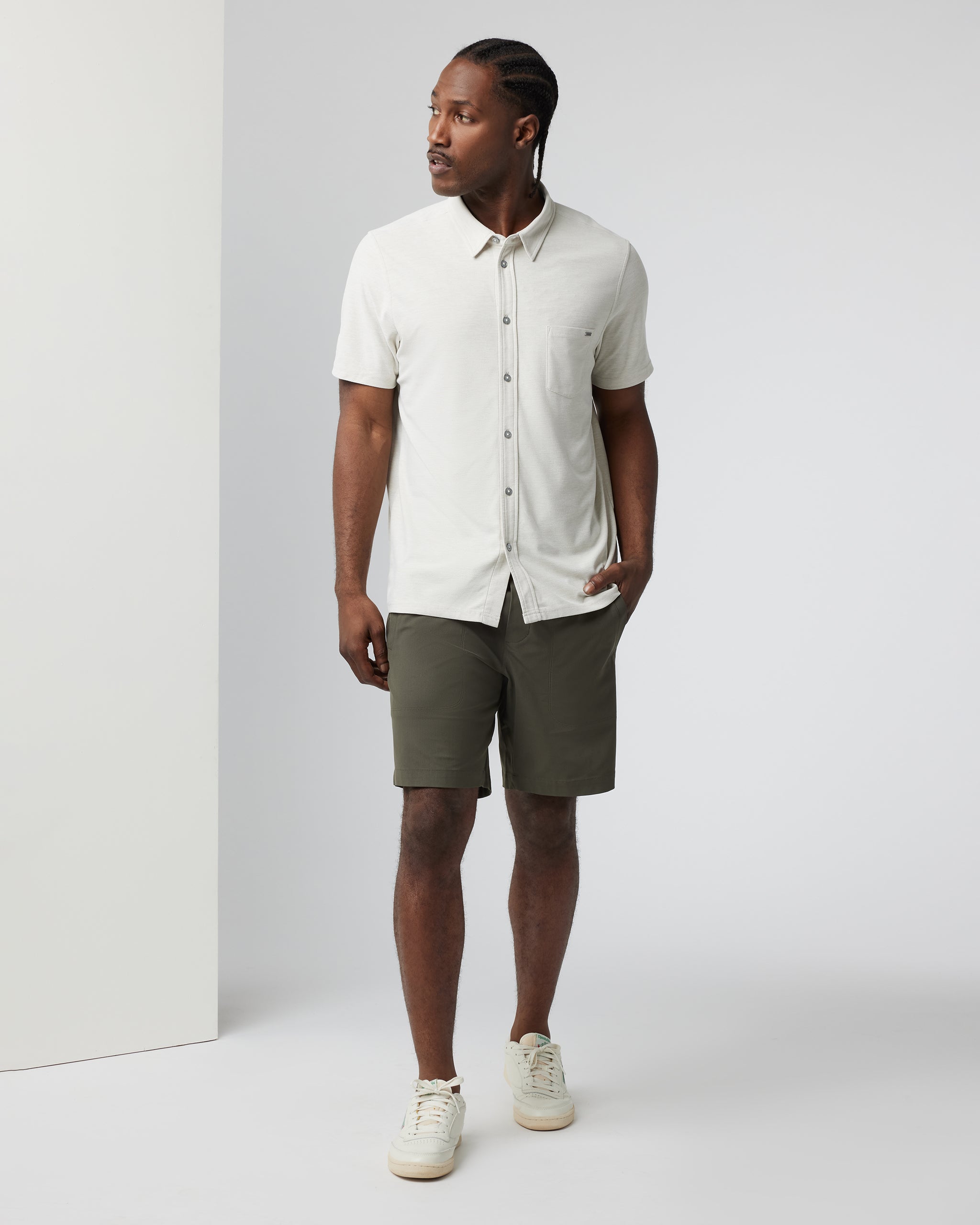 Short-Sleeve Ace Button Down | Cashew