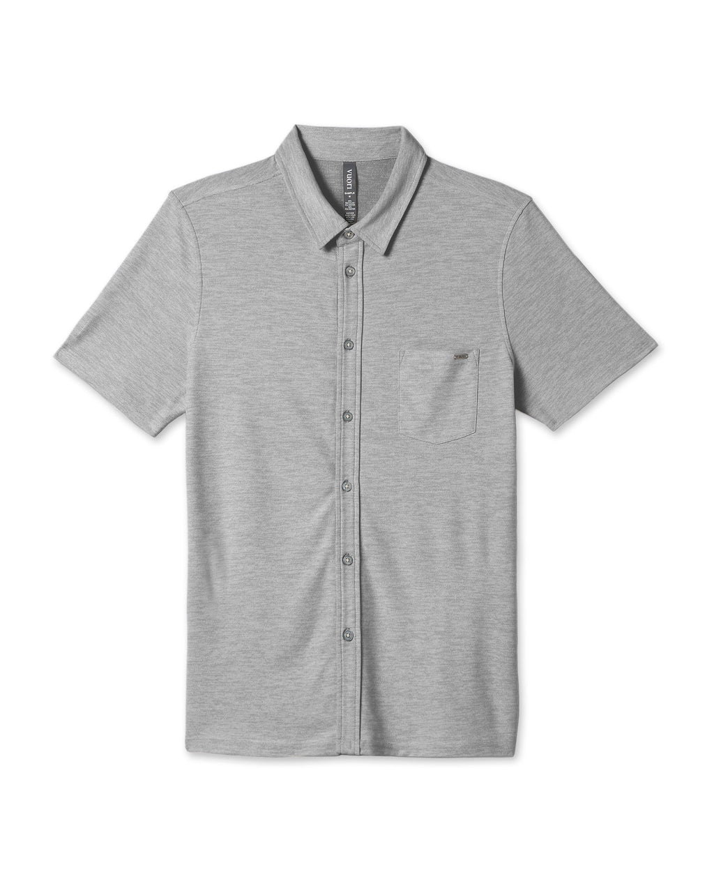 Short Sleeve Ace Button Down | Light Grey