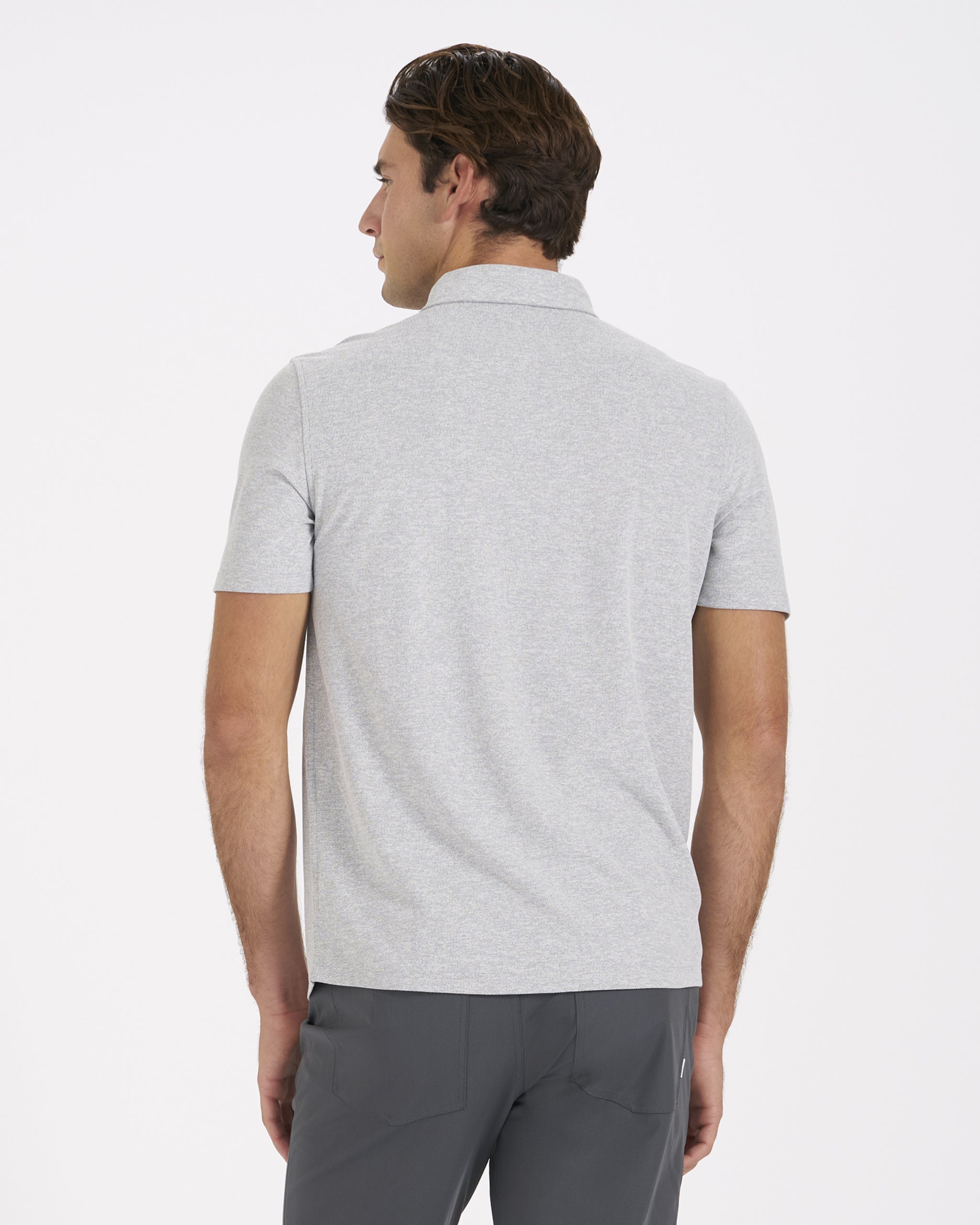 Short Sleeve Ace Button Down | Light Grey