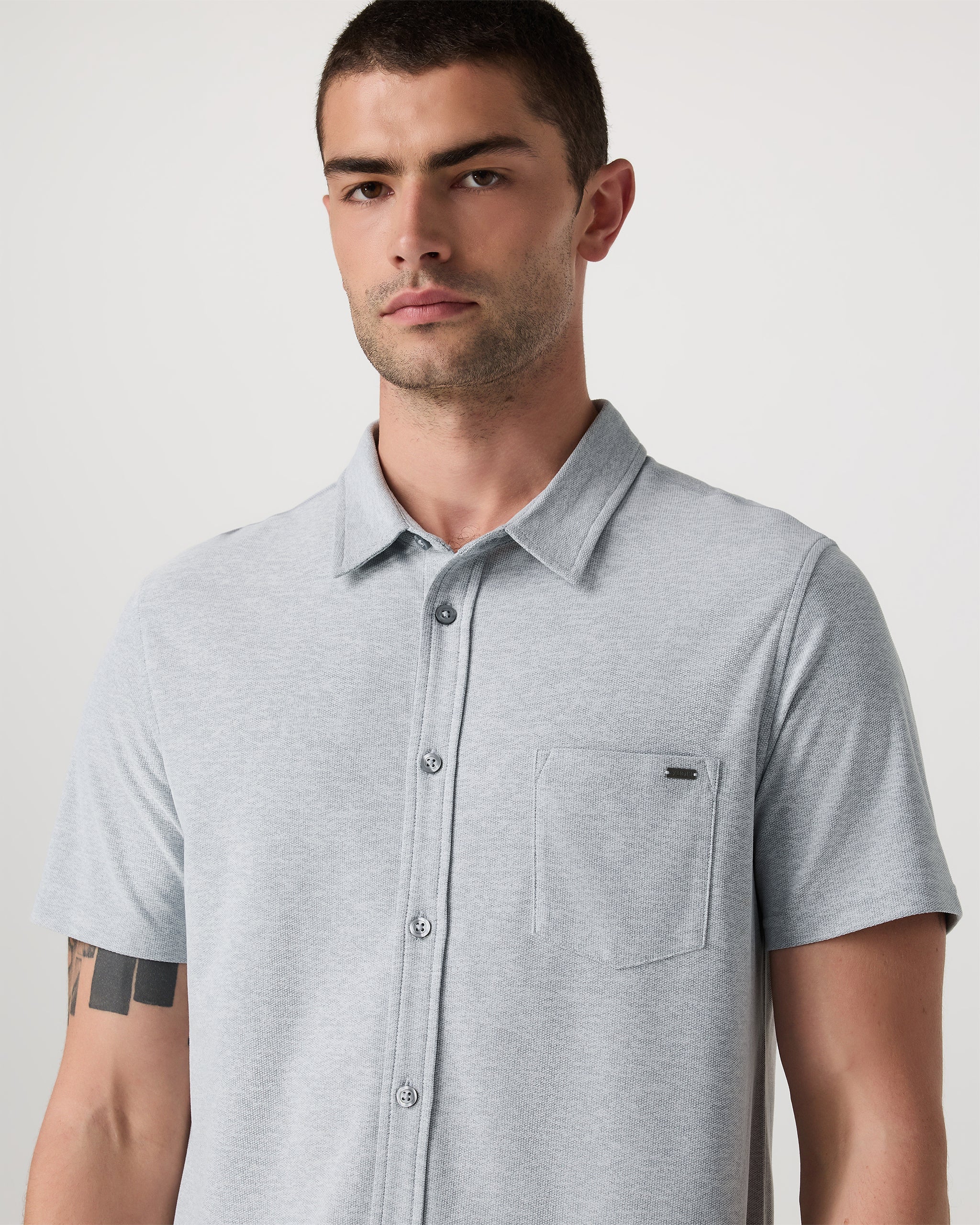 Short Sleeve Ace Button Down | Sea Glass