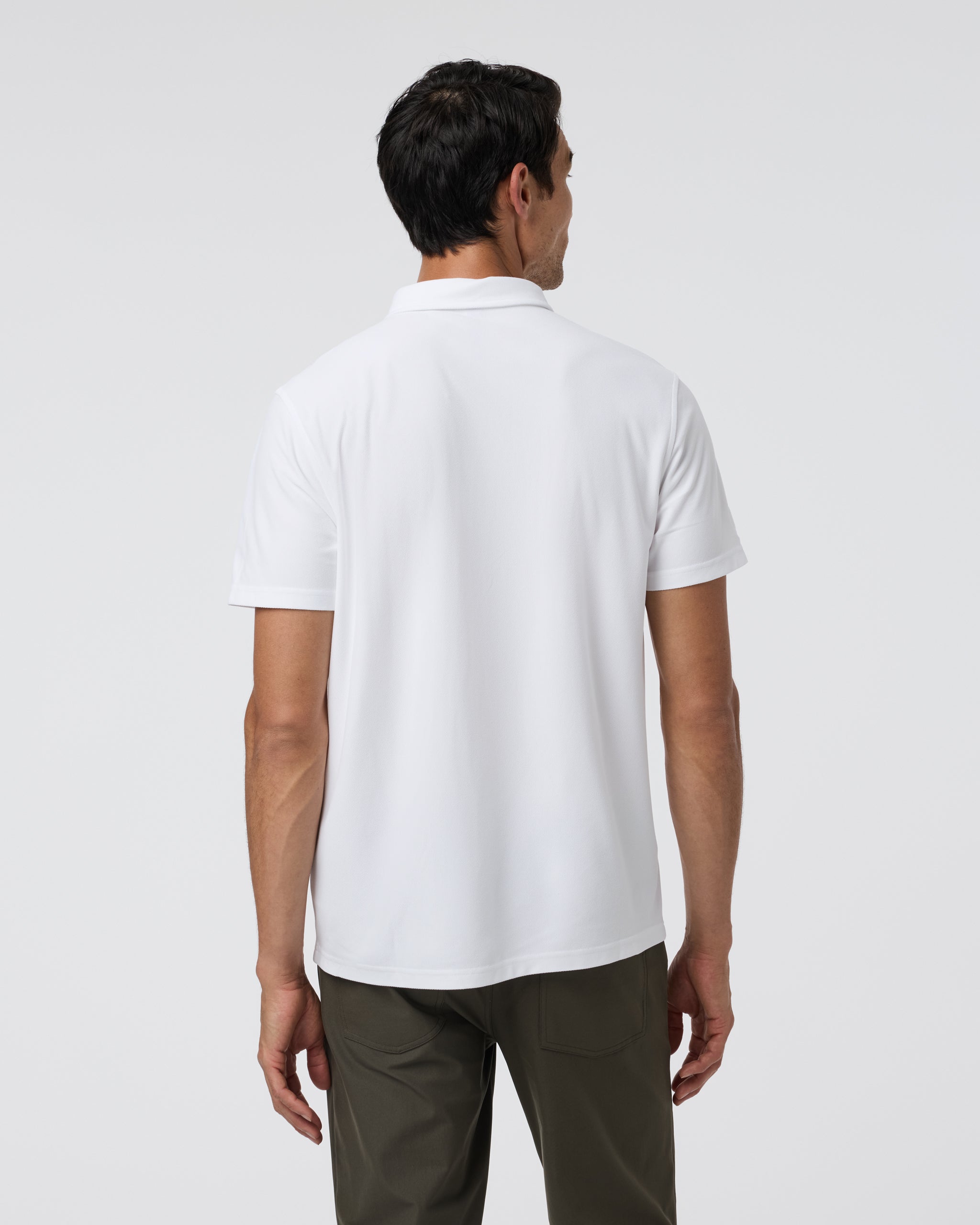 Short Sleeve Ace Button Down | White