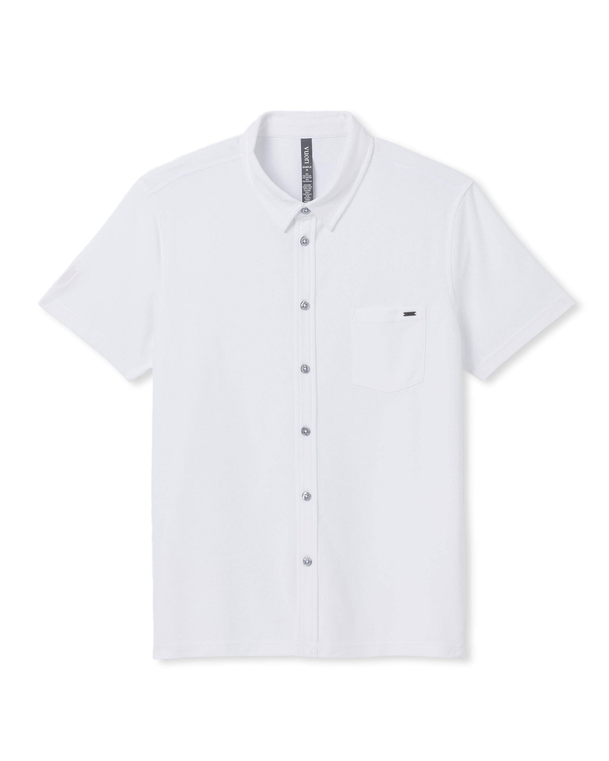 Short Sleeve Ace Button Down | White