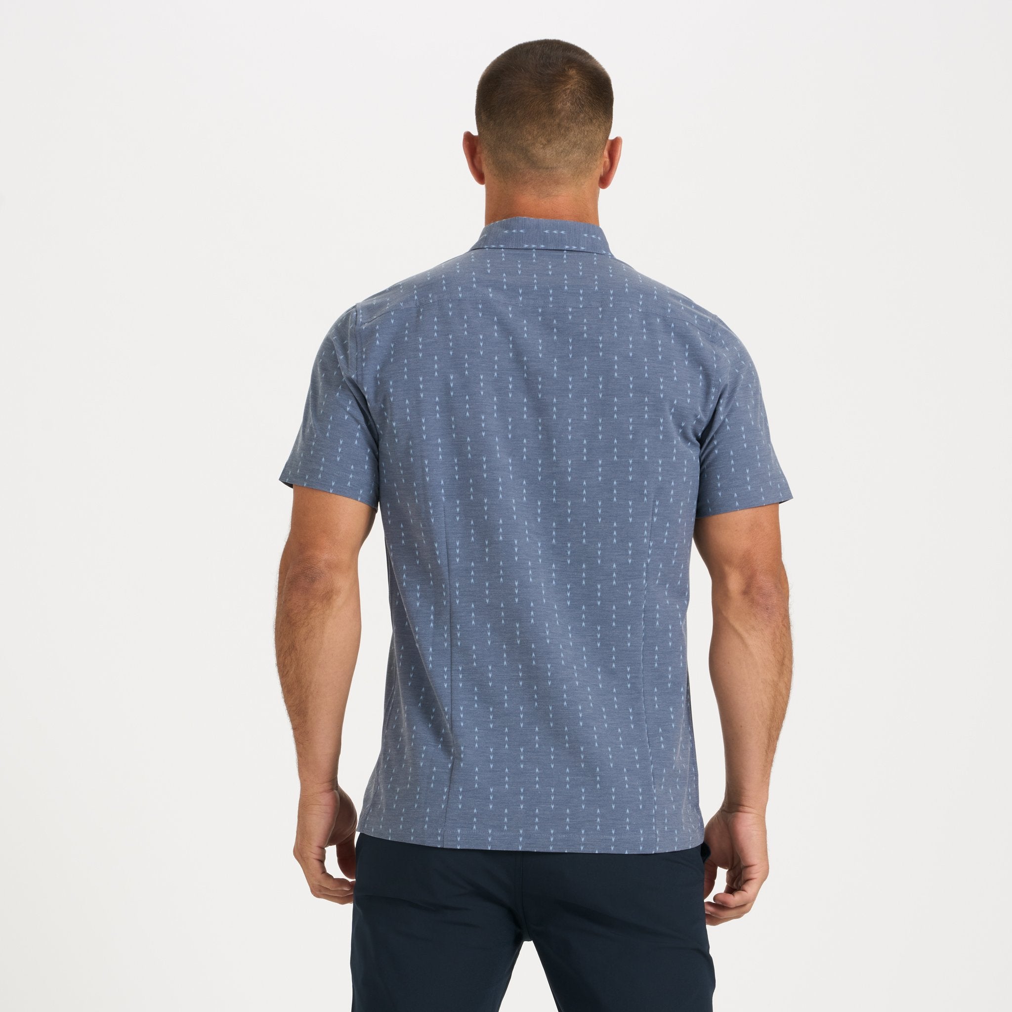 Short-Sleeve Bridge Button Down | Azure Arrows