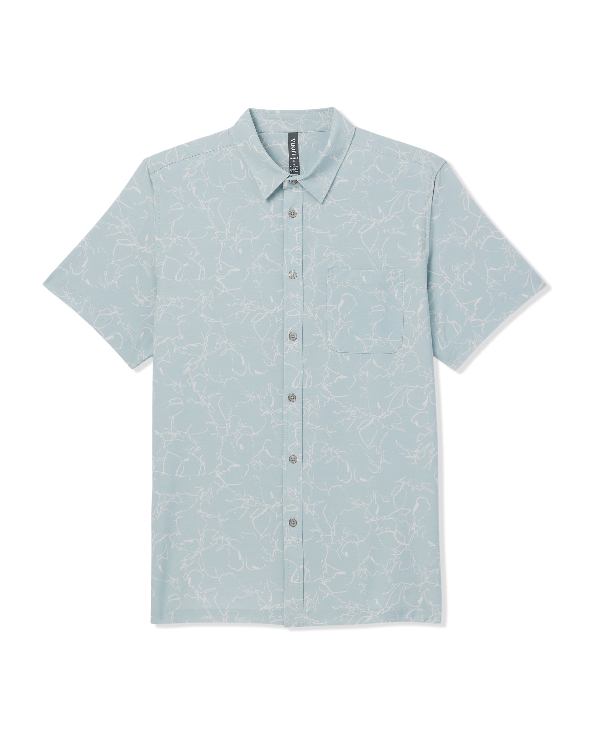 Short Sleeve Bridge Button Down | Chalk Blue Drawn