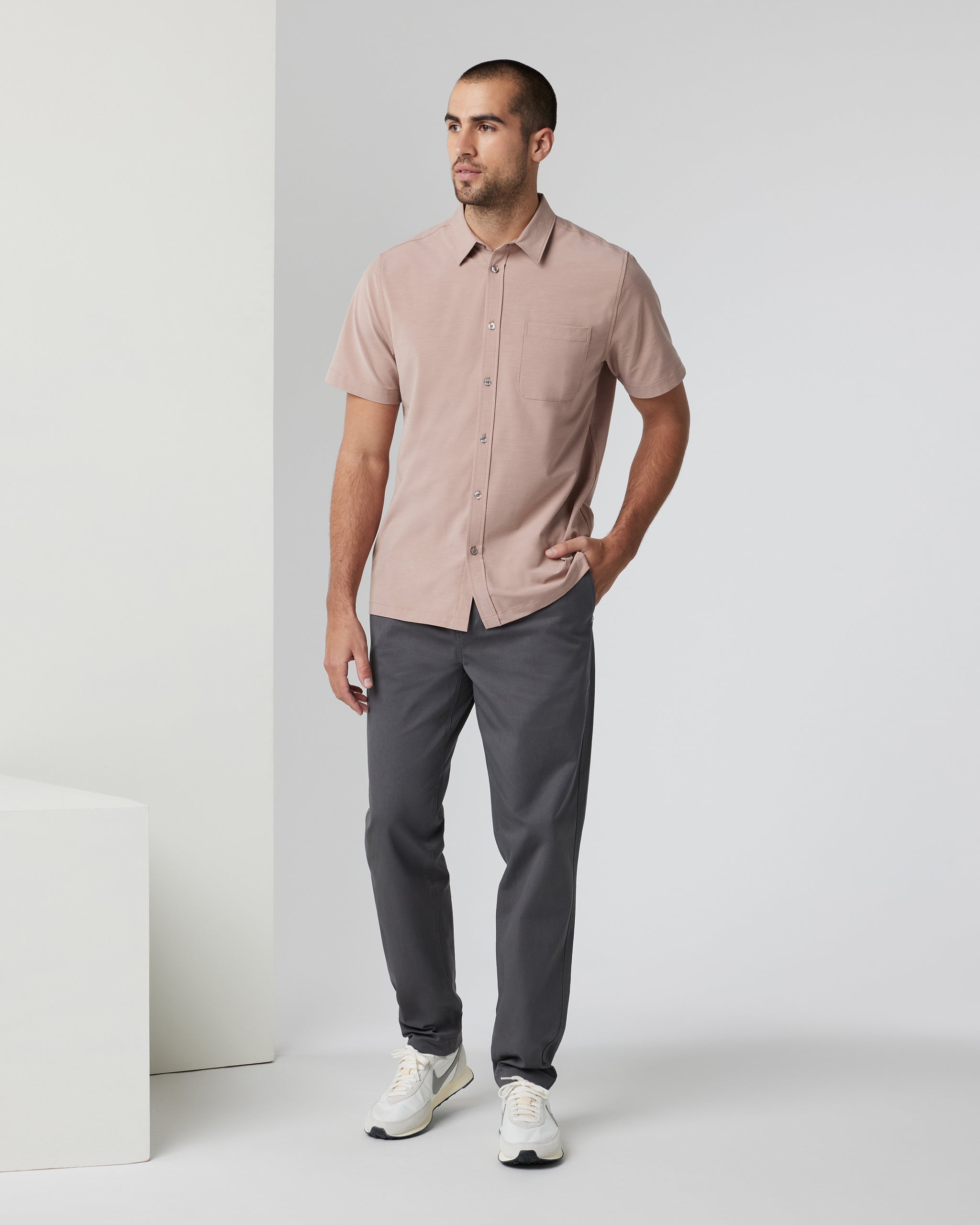 Short-Sleeve Bridge Button Down | Canyon Clay