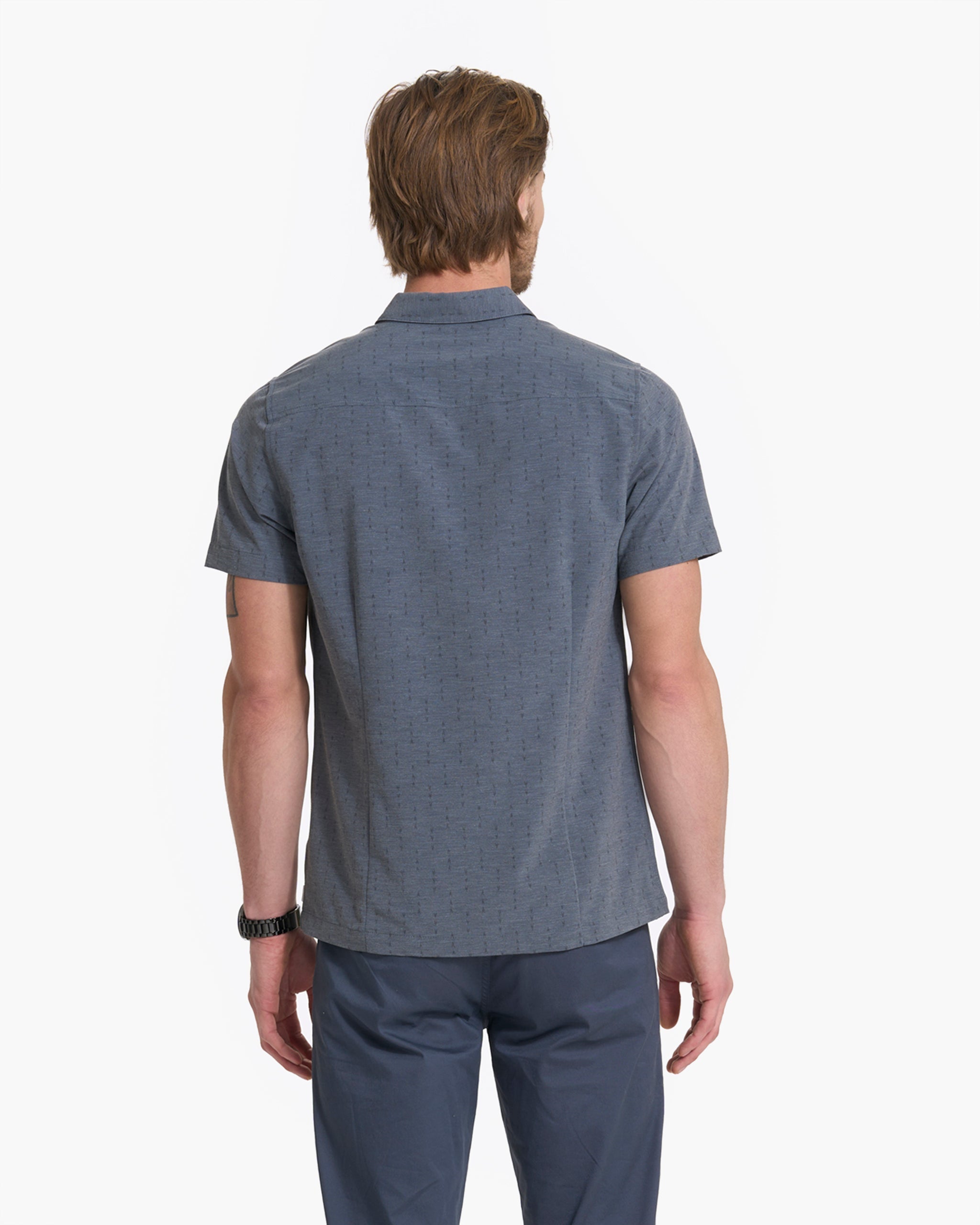 Short-Sleeve Bridge Button Down | Charcoal Arrows