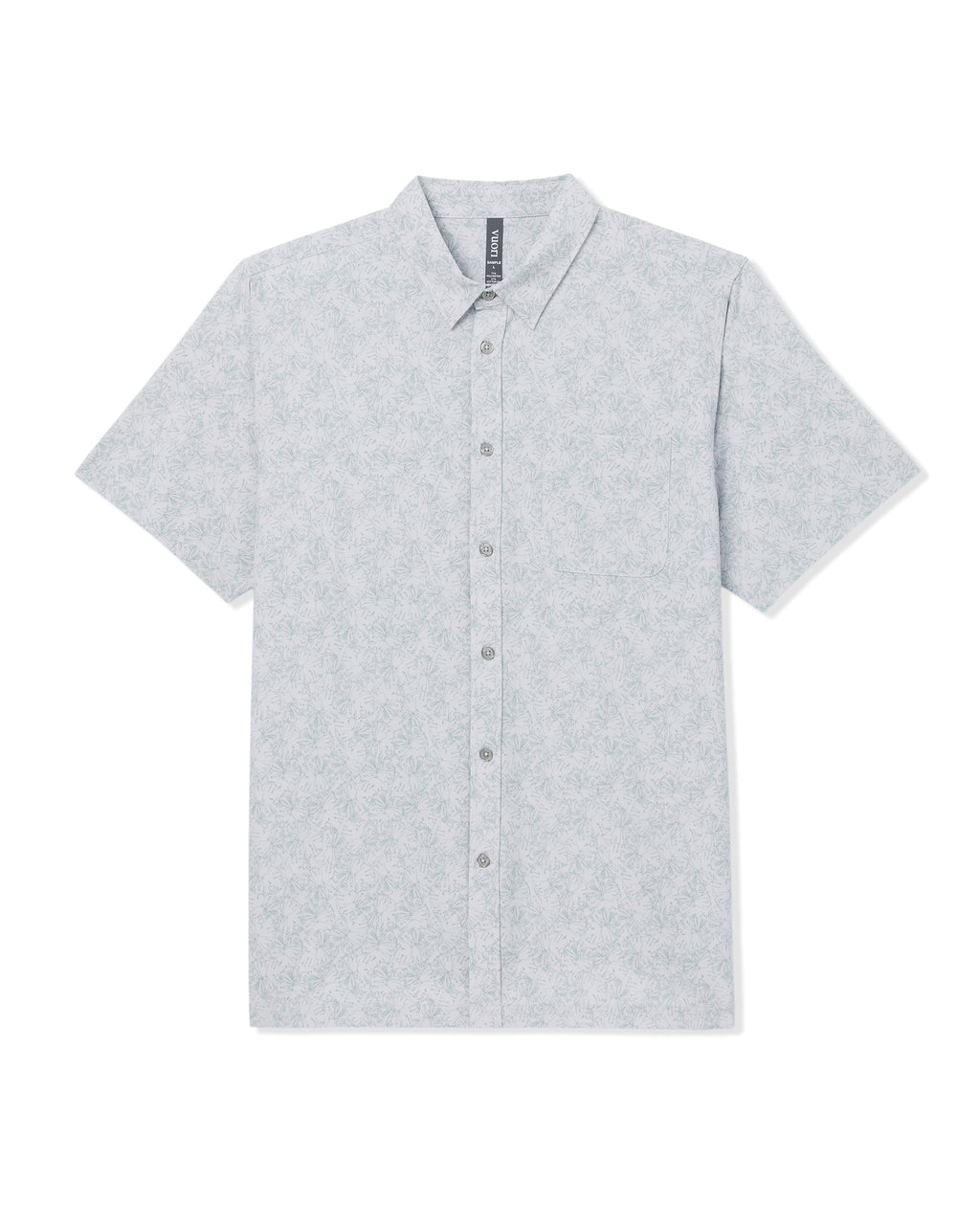 Short Sleeve Bridge Button Down | Frost Grey Water Lily