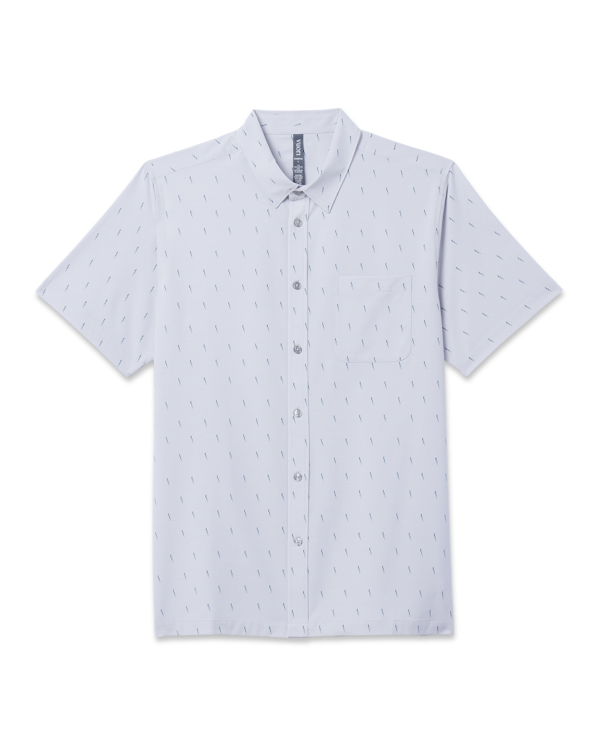 Short Sleeve Bridge Button Down | Frost Grey Triple