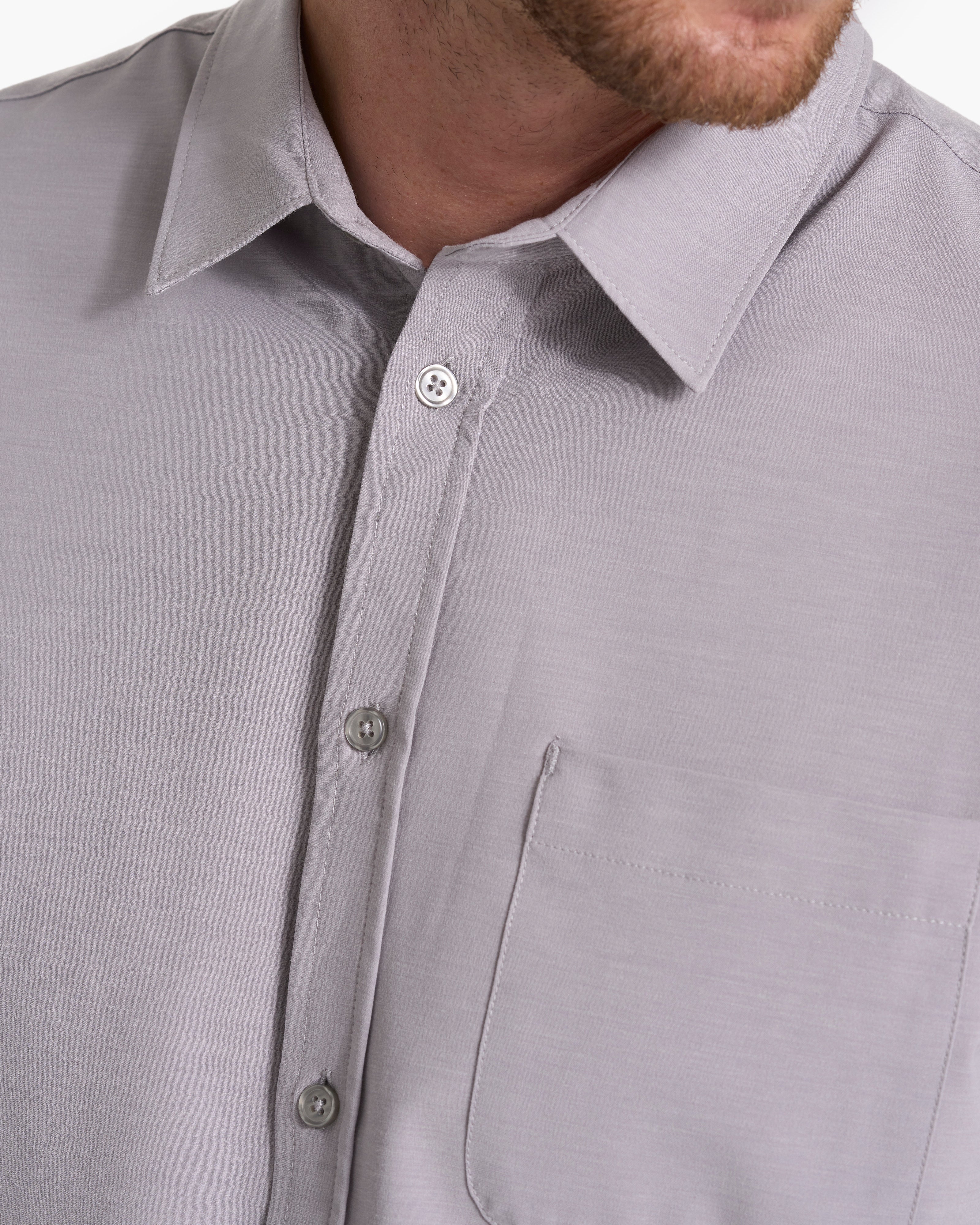 Short Sleeve Bridge Button Down | Fog