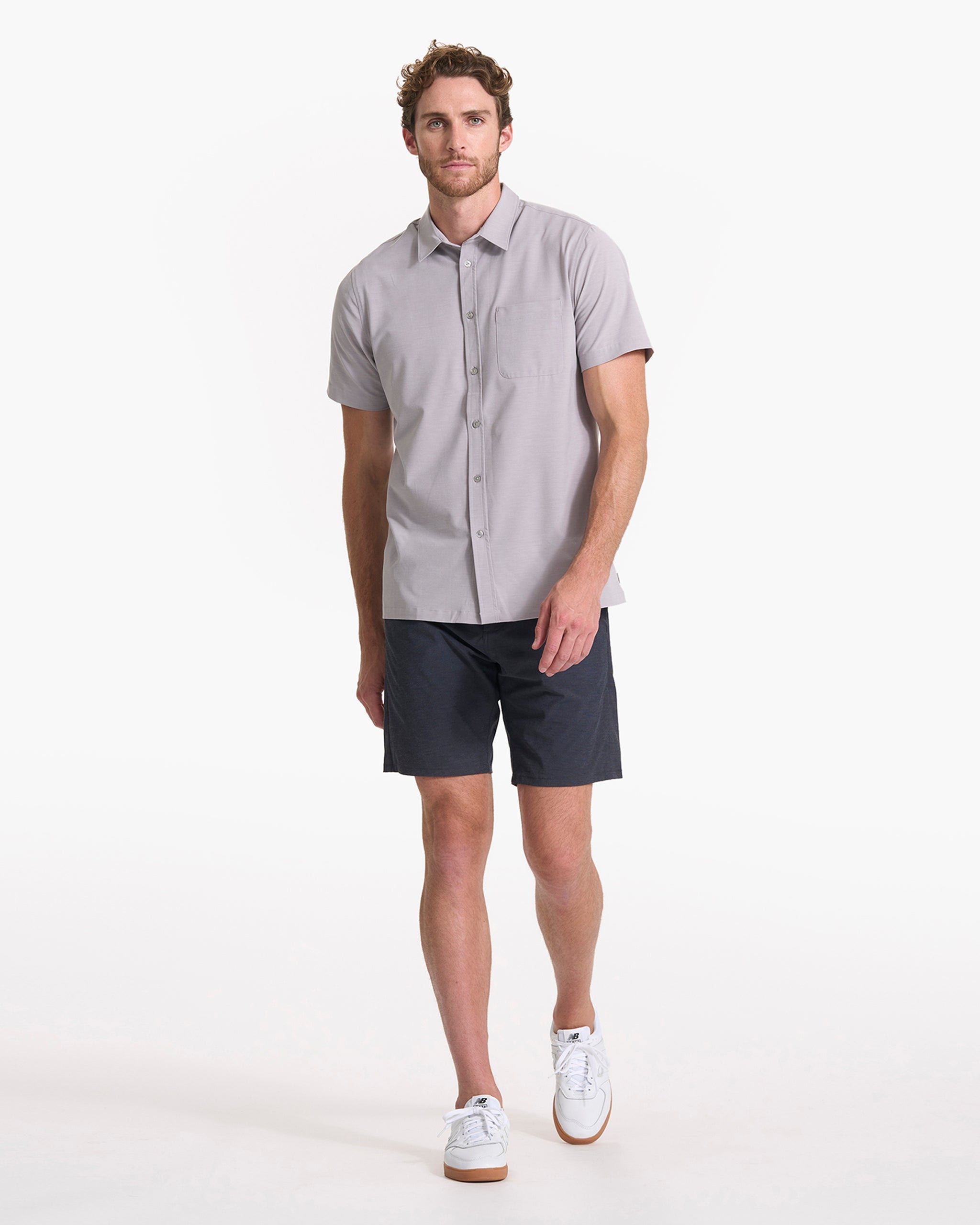 Short Sleeve Bridge Button Down | Fog