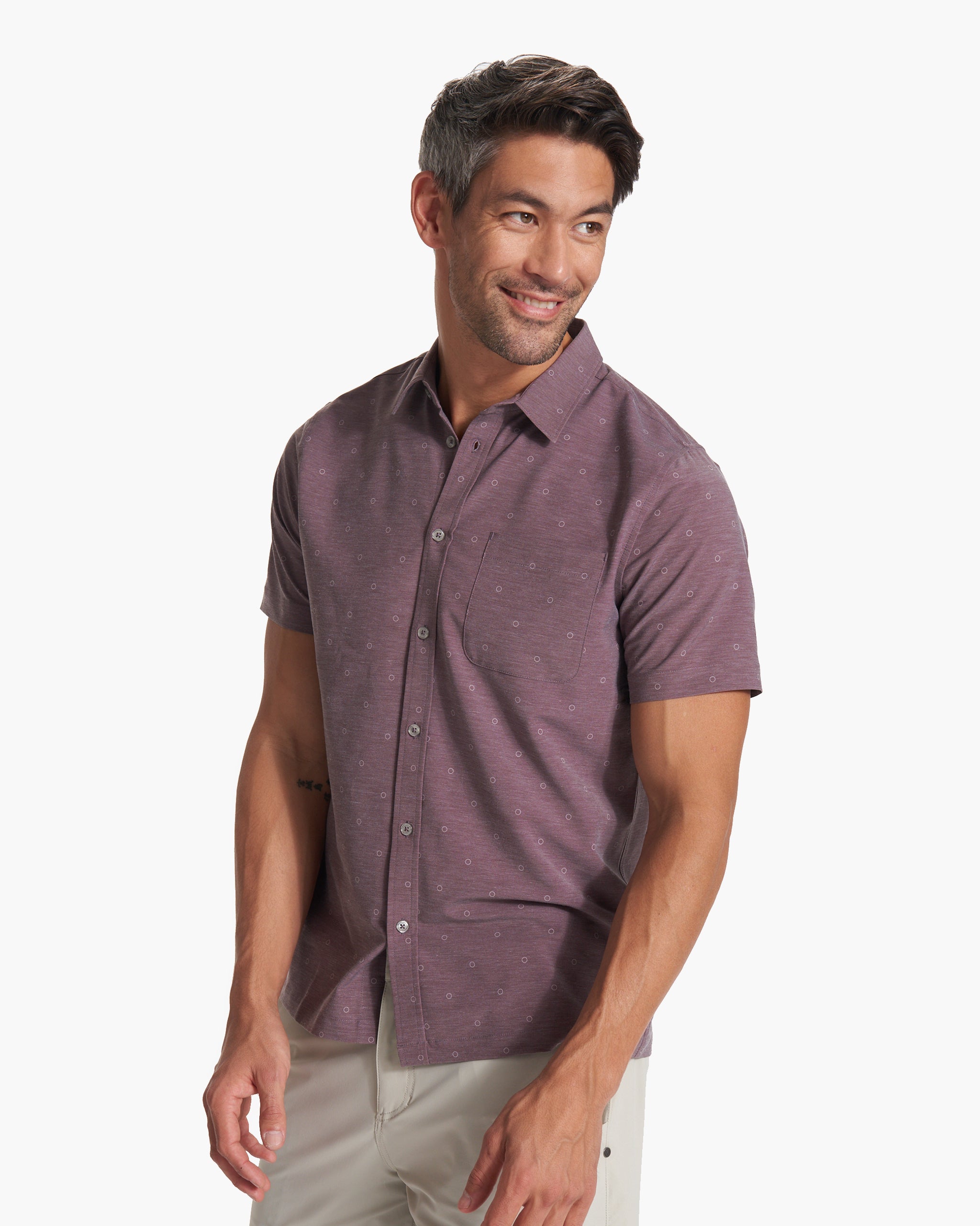 Short Sleeve Bridge Button Down | Hazel Dot