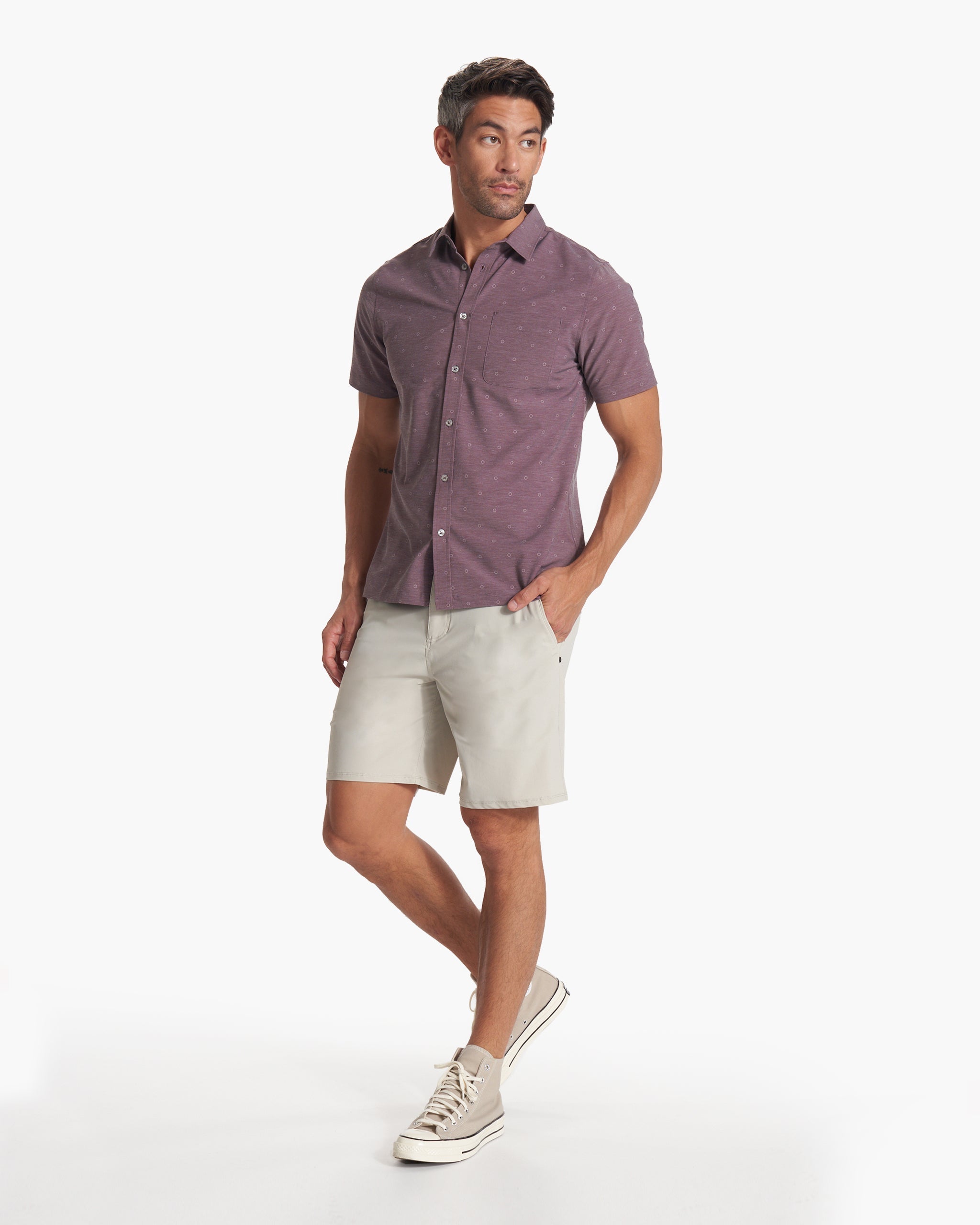 Short Sleeve Bridge Button Down | Hazel Dot