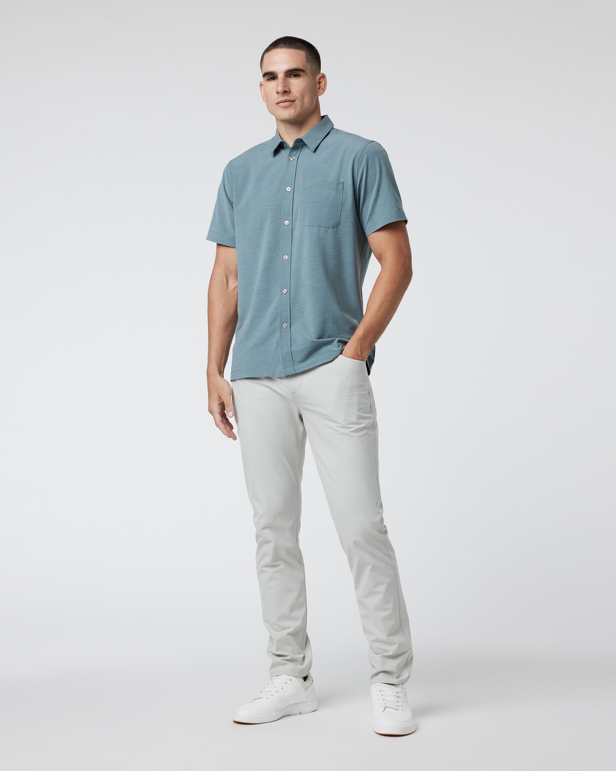 Short Sleeve Bridge Button Down | Kashmir