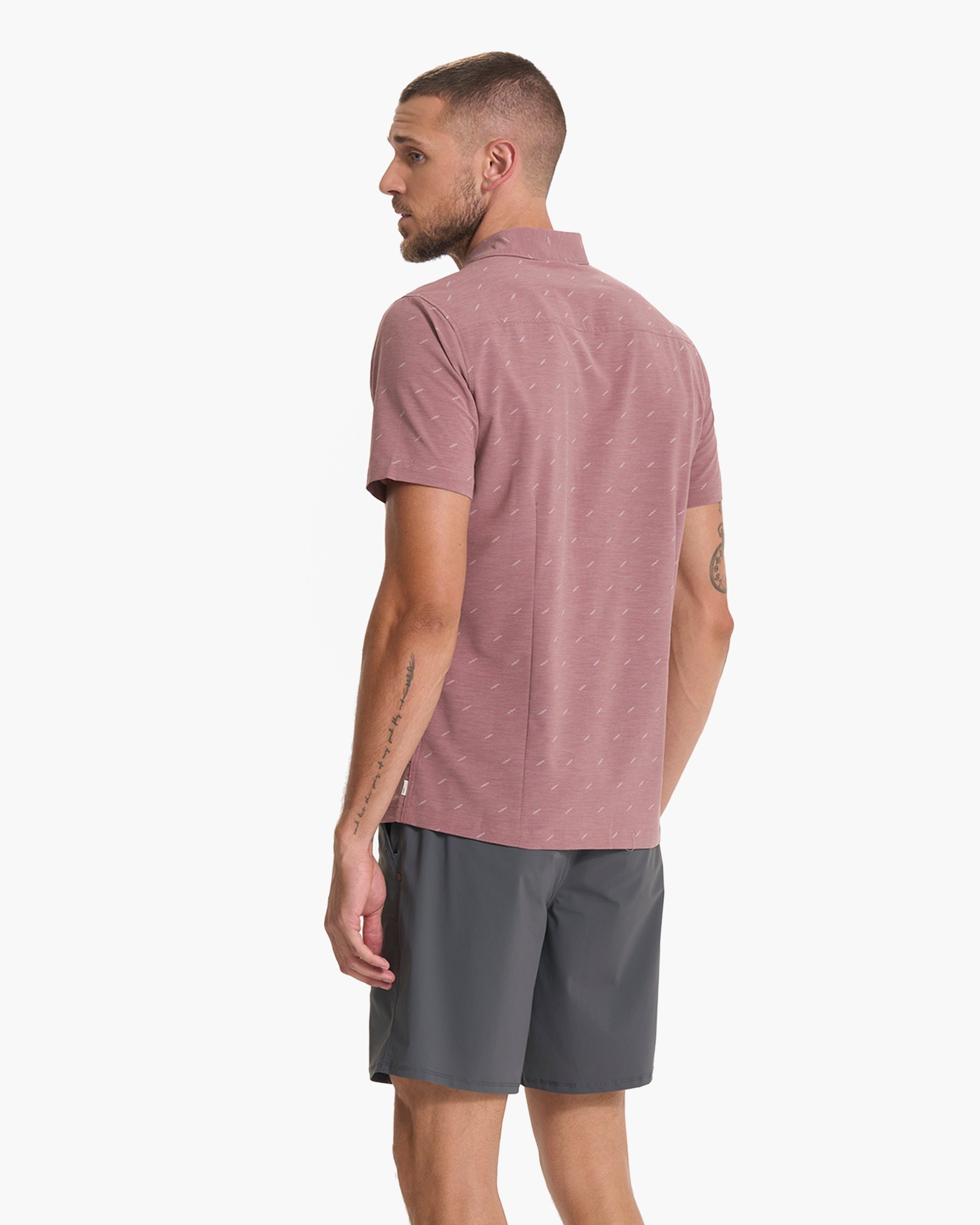 Short Sleeve Bridge Button Down | Light Terracotta Dagger