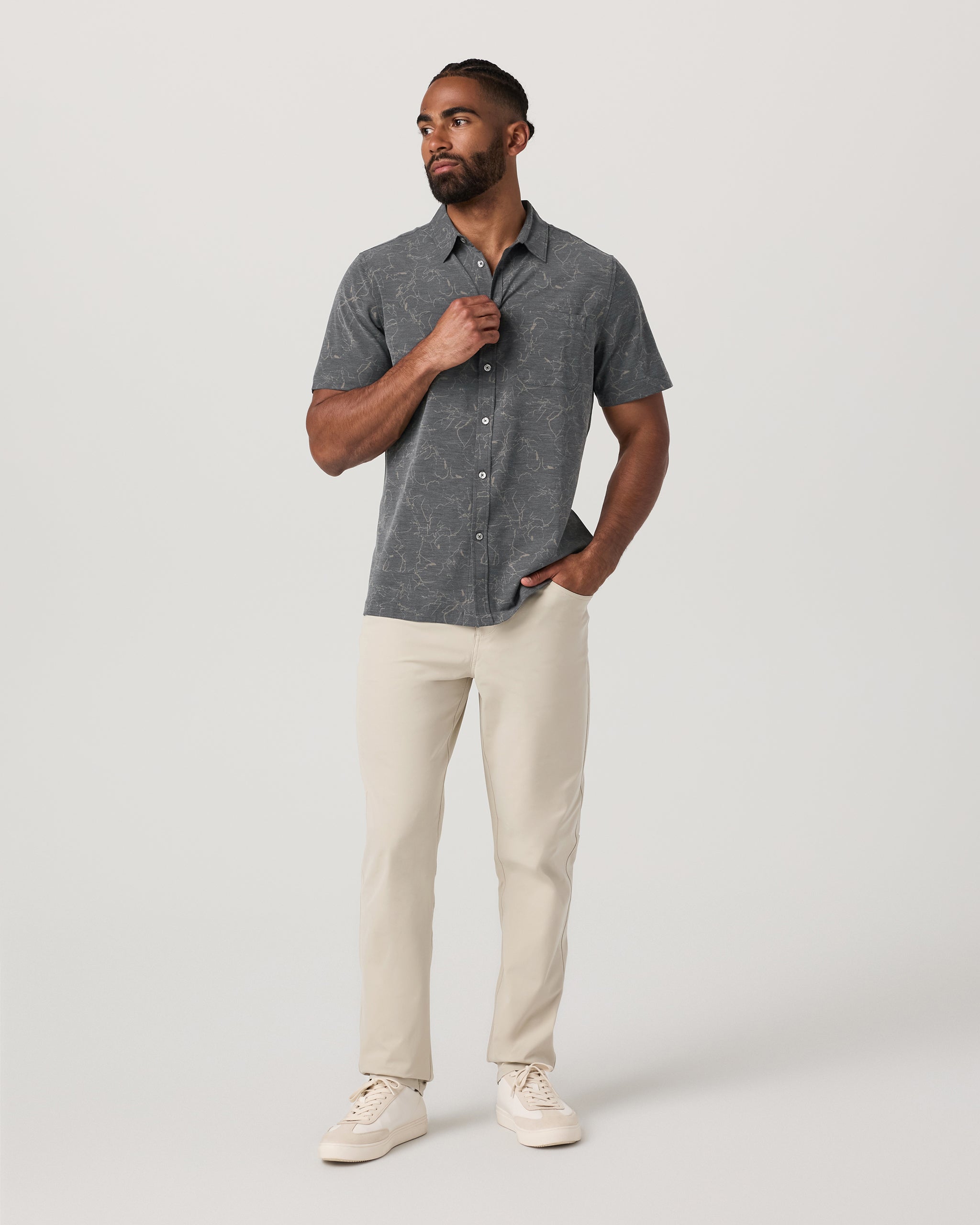 Short Sleeve Bridge Button Down | Root Drawn