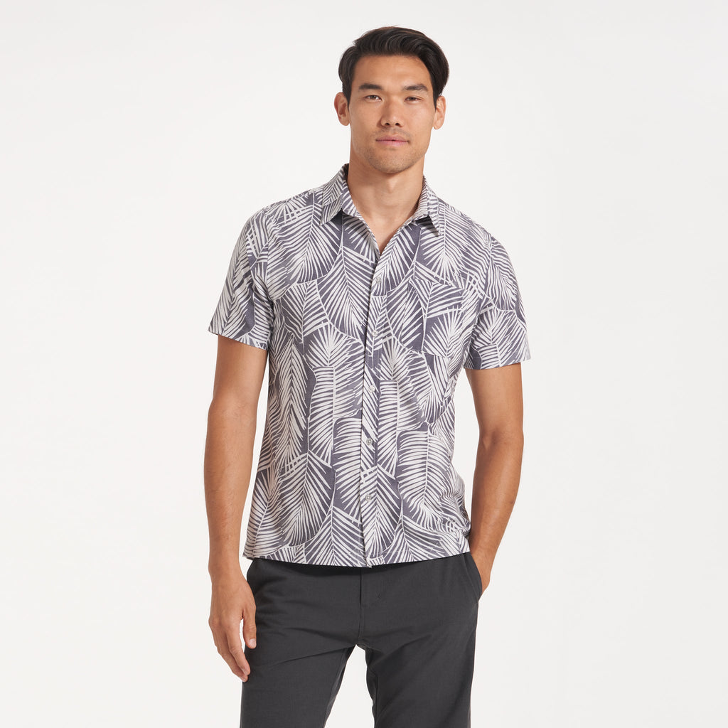 Short-Sleeve Bridge Button Down | Smoke Fronds