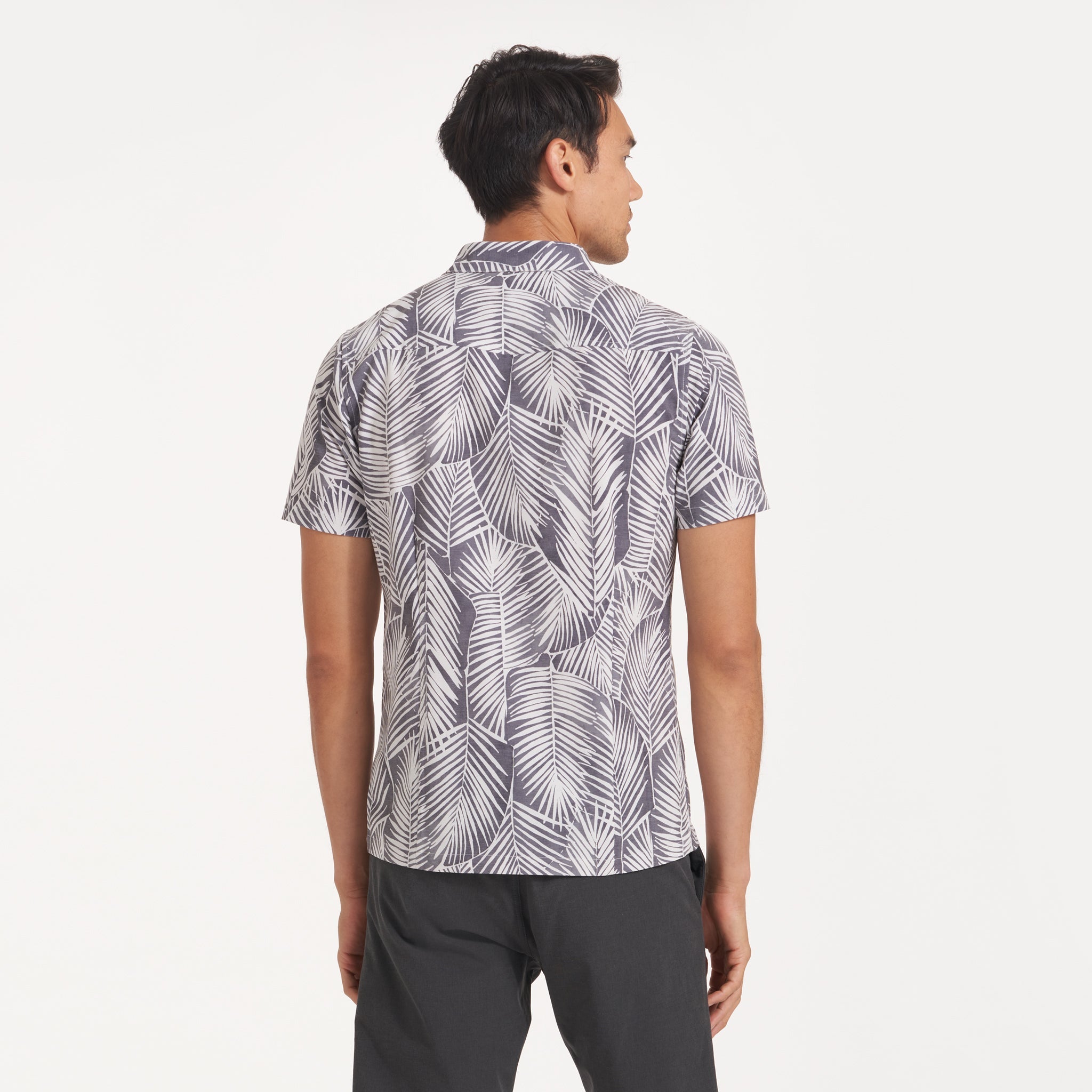 Short-Sleeve Bridge Button Down | Smoke Fronds