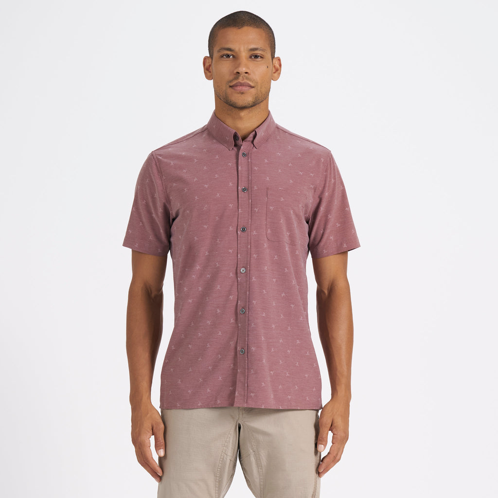 Short-Sleeve Bridge Button Down | Terracotta Bird