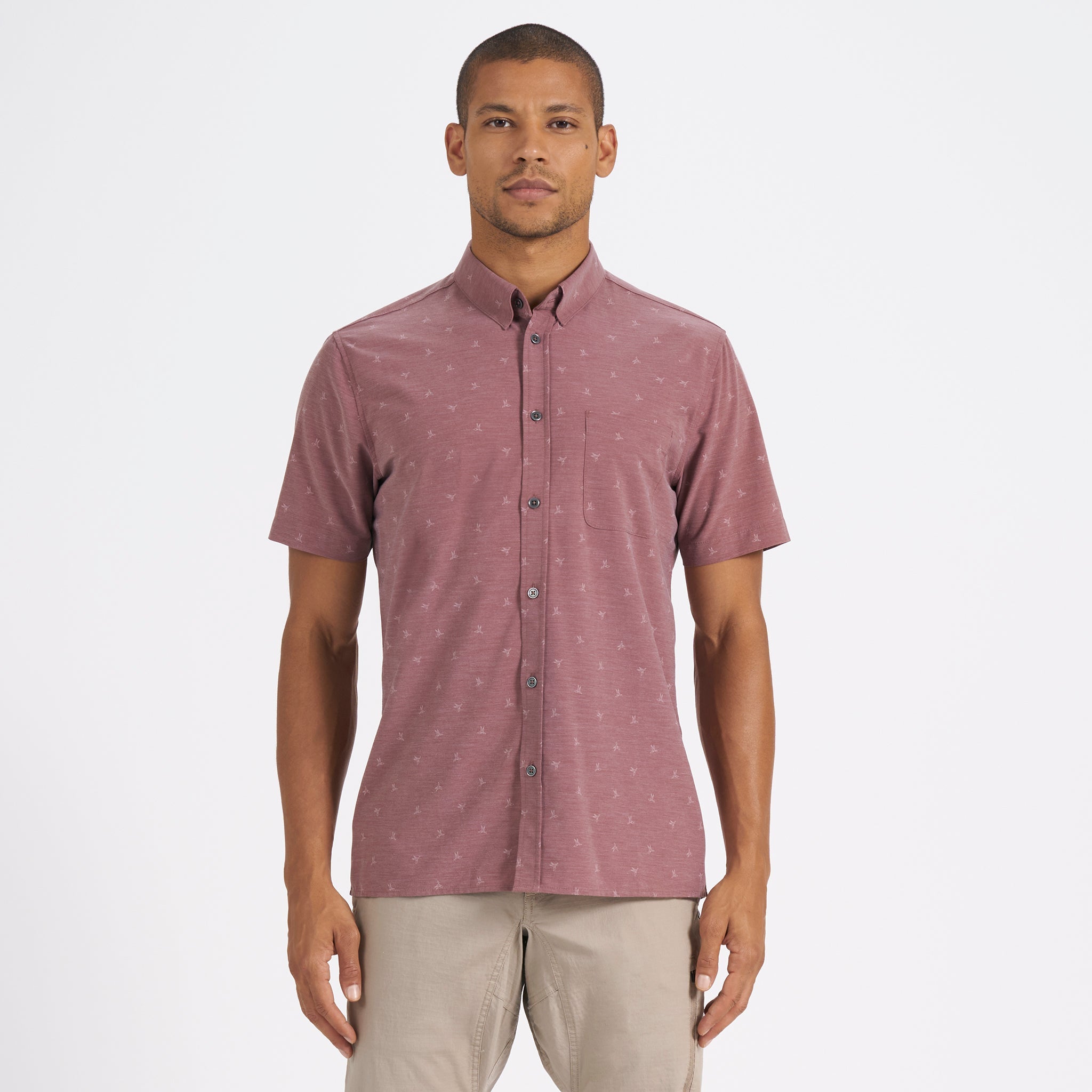 Short-Sleeve Bridge Button Down | Terracotta Bird