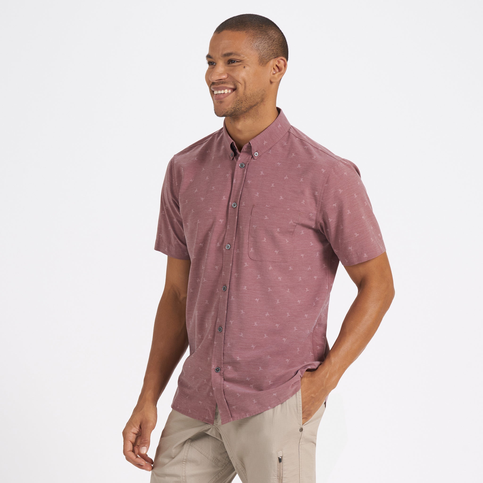 Short-Sleeve Bridge Button Down | Terracotta Bird