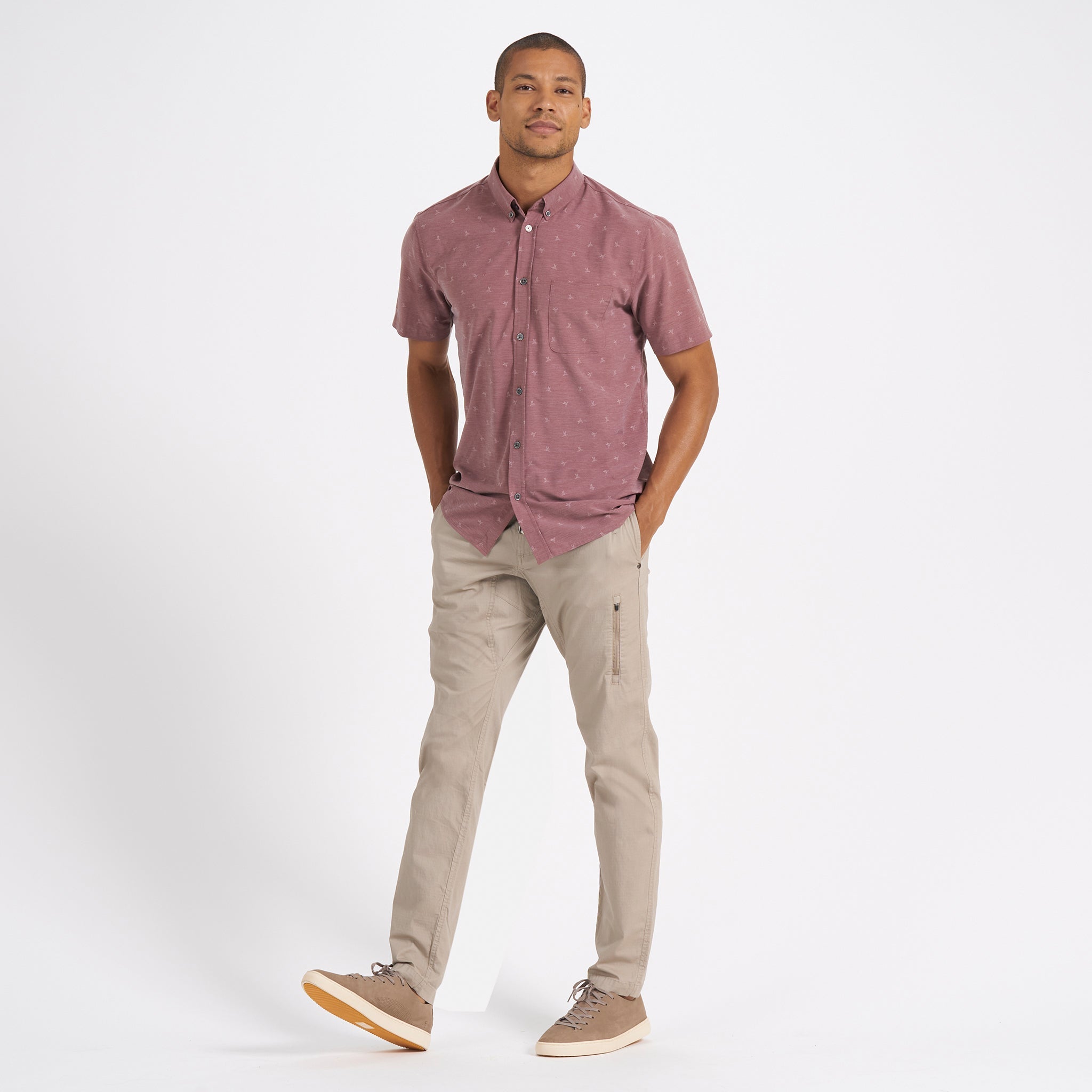 Short-Sleeve Bridge Button Down | Terracotta Bird