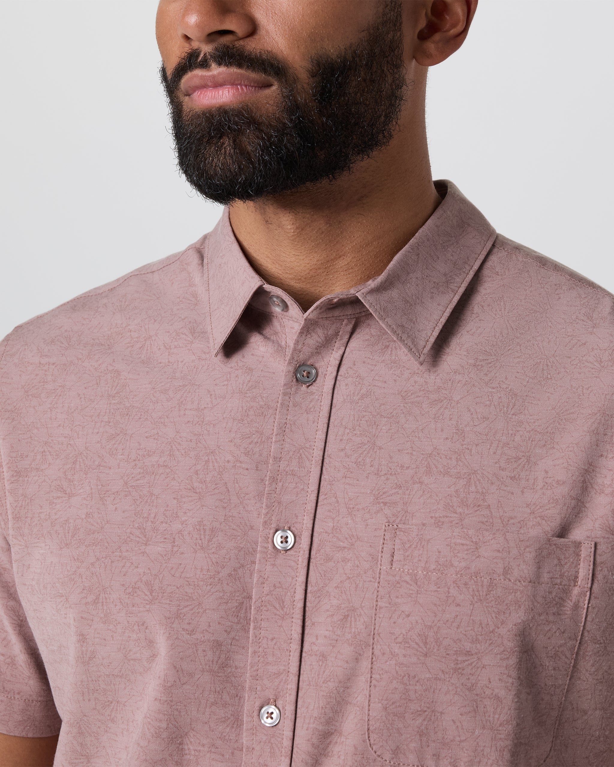 Short Sleeve Bridge Button Down | Zion Rose Water Lily