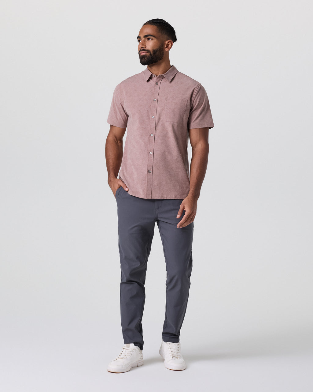 Short Sleeve Bridge Button Down | Zion Rose Water Lily