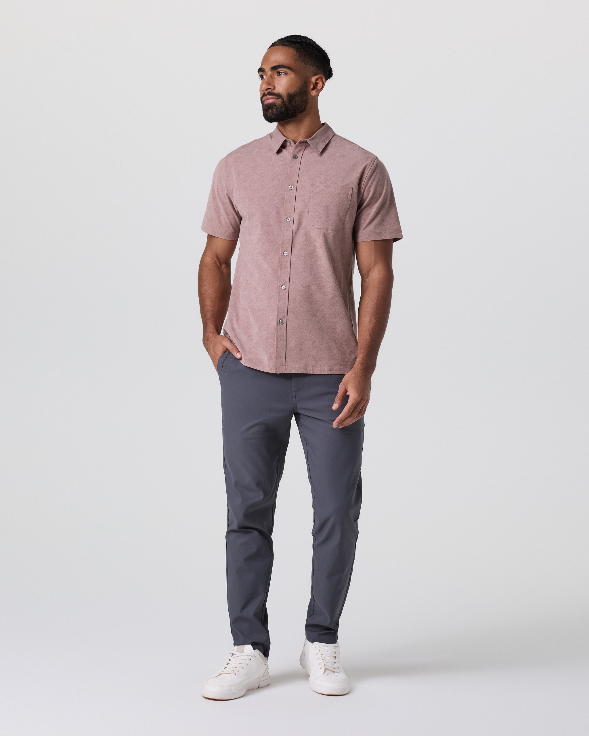 Short Sleeve Bridge Button Down | Zion Rose Water Lily