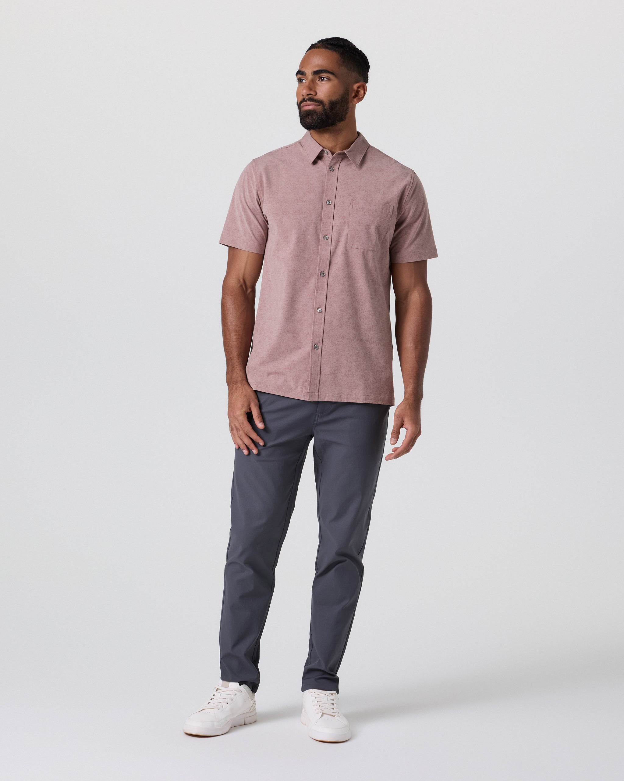 Short Sleeve Bridge Button Down | Zion Rose Water Lily