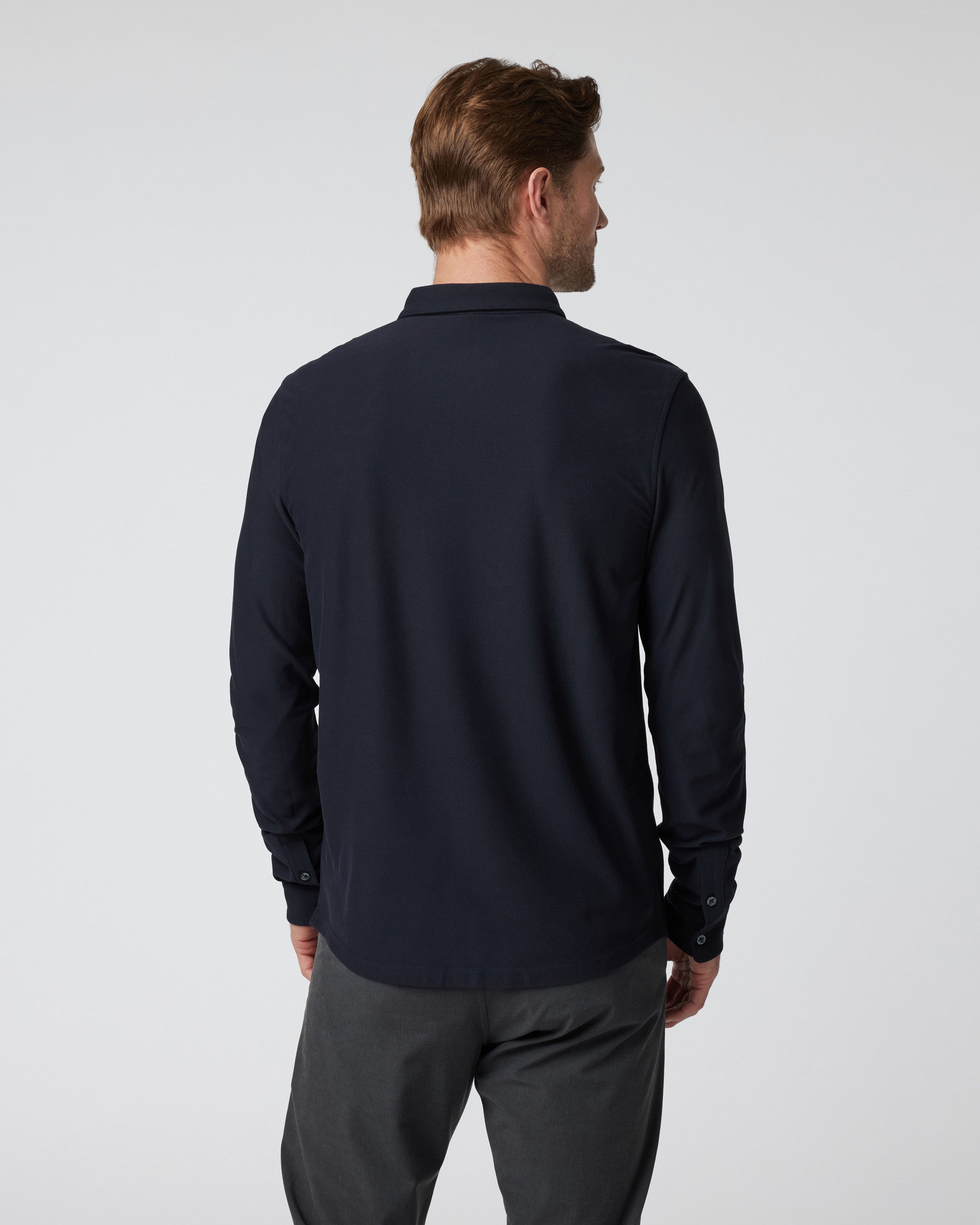 Long Sleeve Ace Button Down | Black