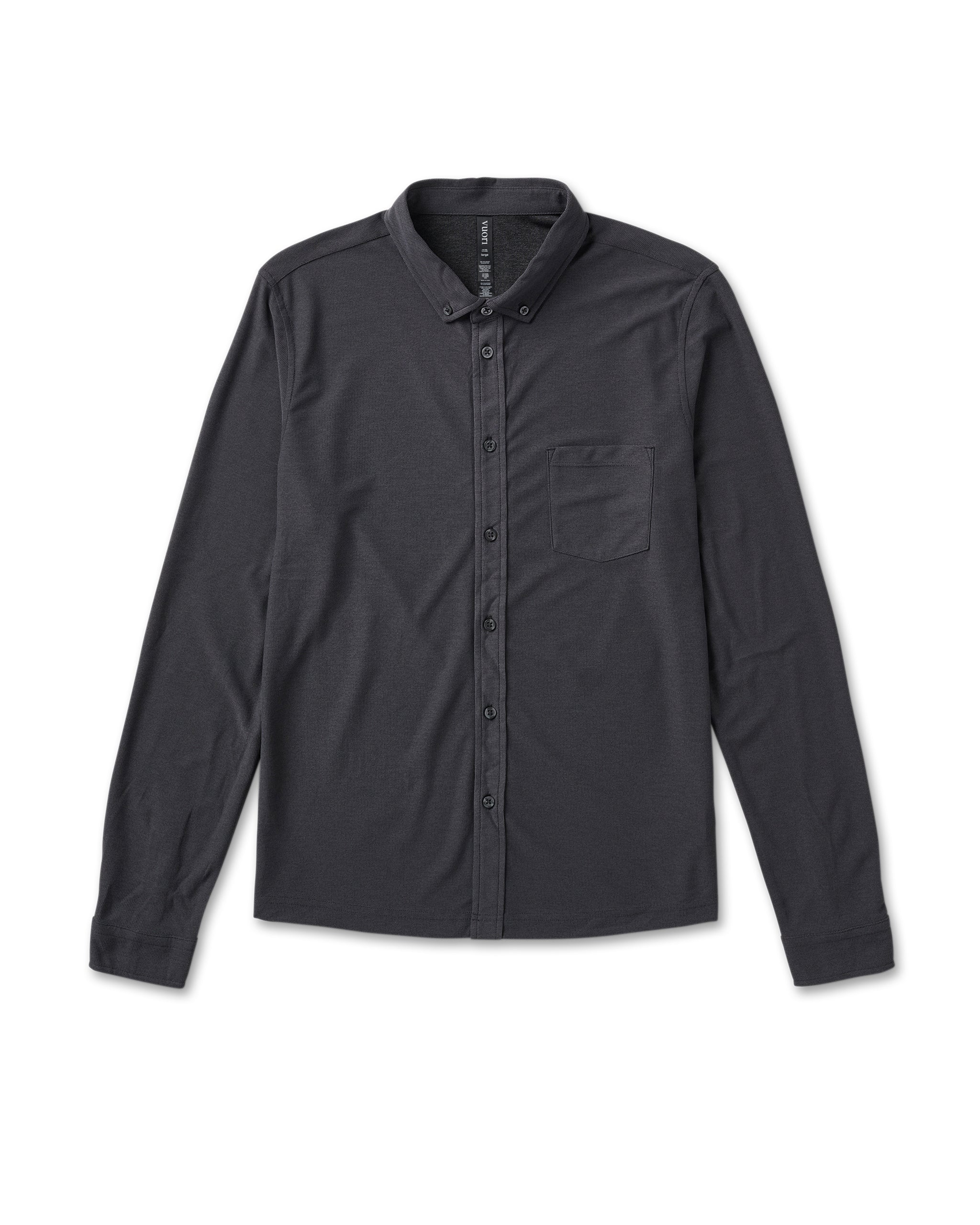 Long Sleeve Ace Button-Down | Charcoal