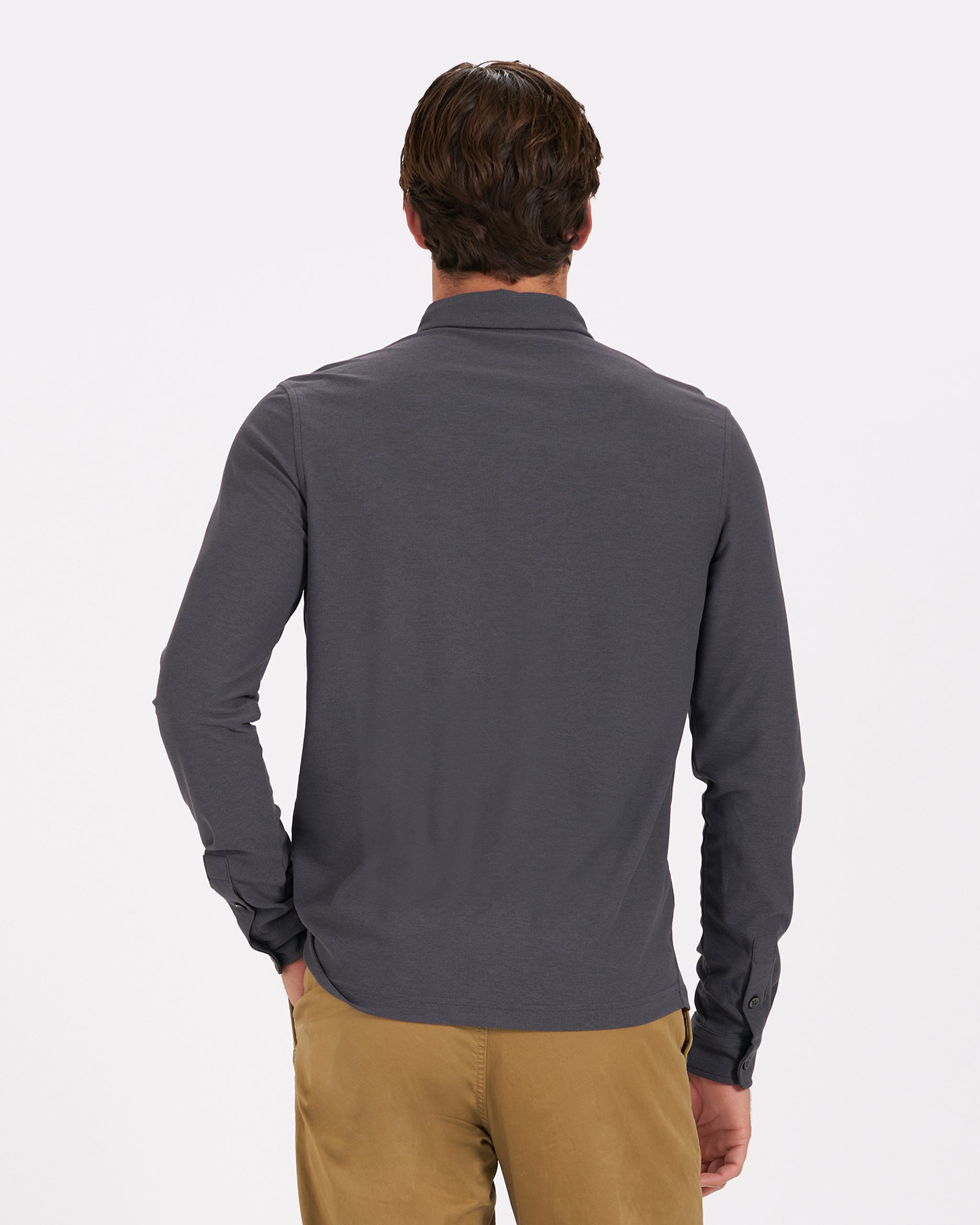 Long Sleeve Ace Button-Down | Charcoal
