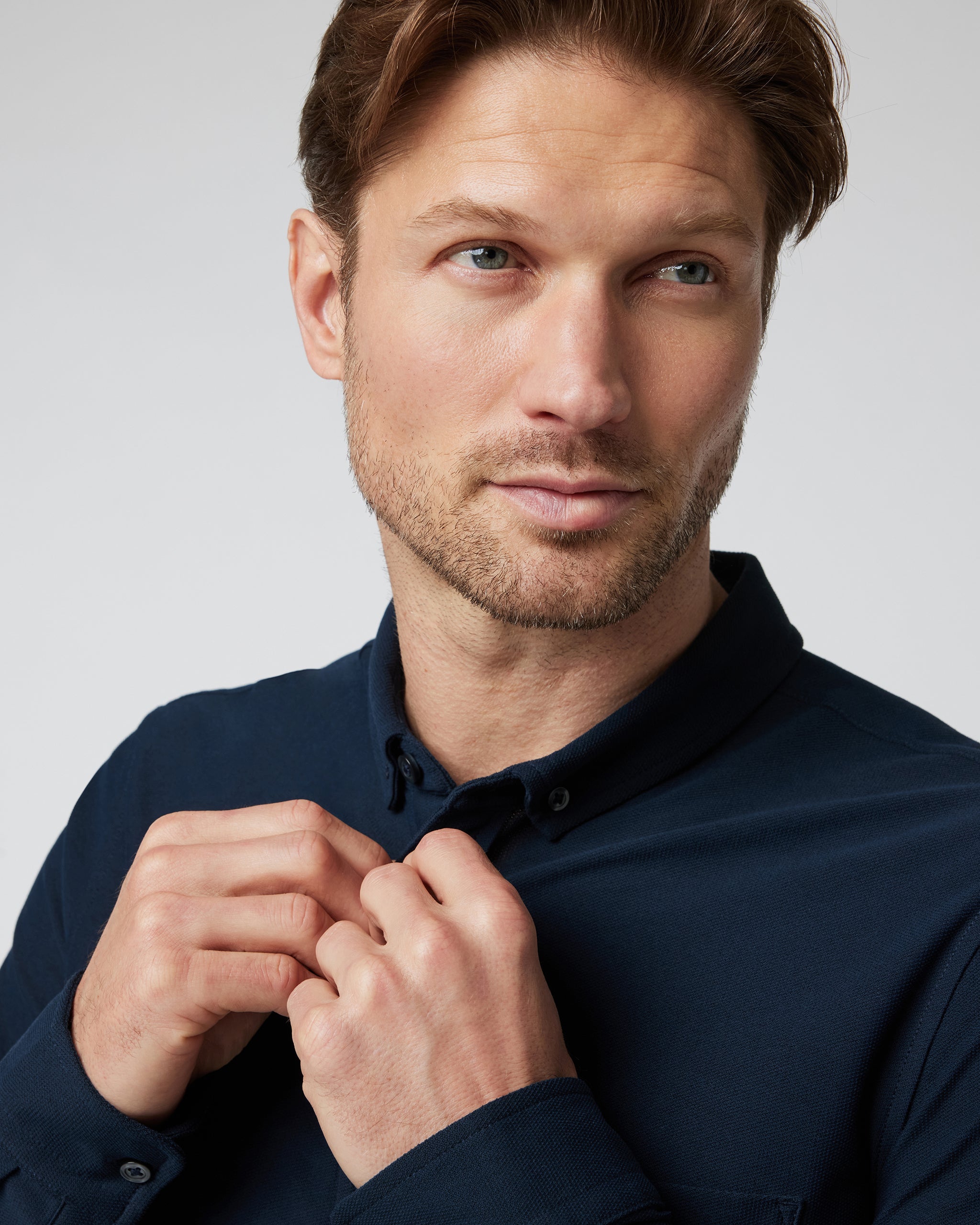 Long Sleeve Ace Button-Down | Ink