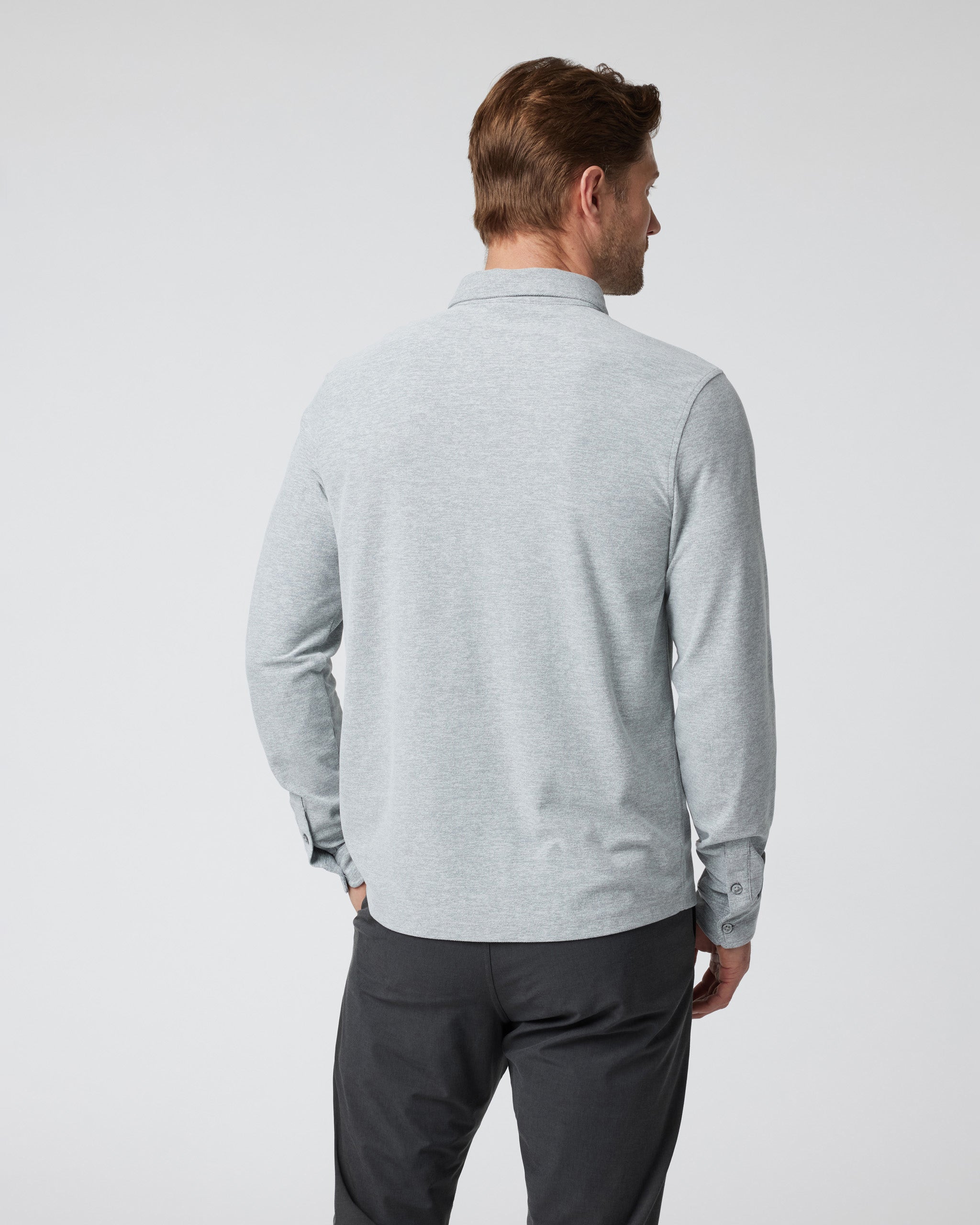 Long Sleeve Ace Button-Down | Light Grey