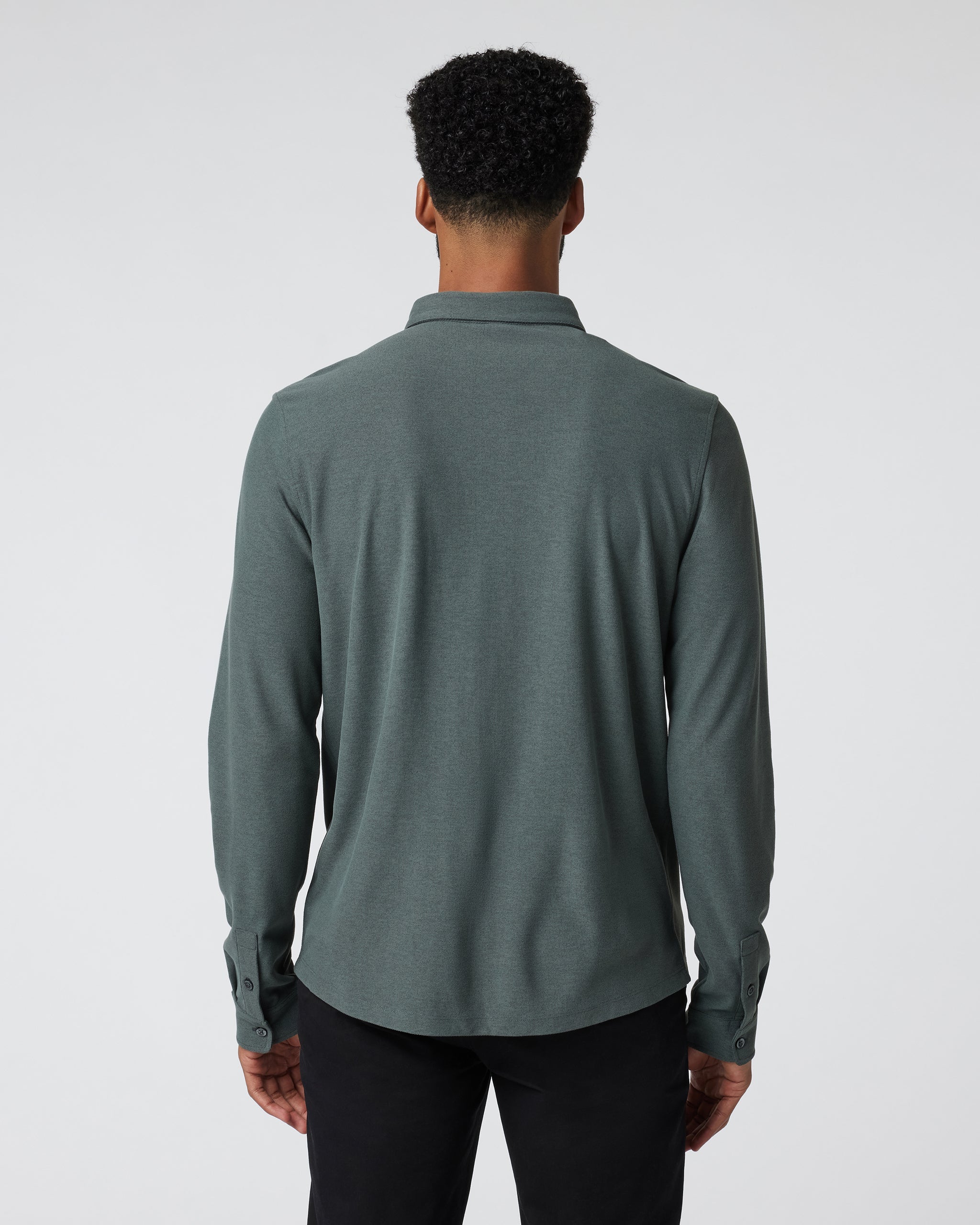 Long Sleeve Ace Button-Down | Smoked Beryl