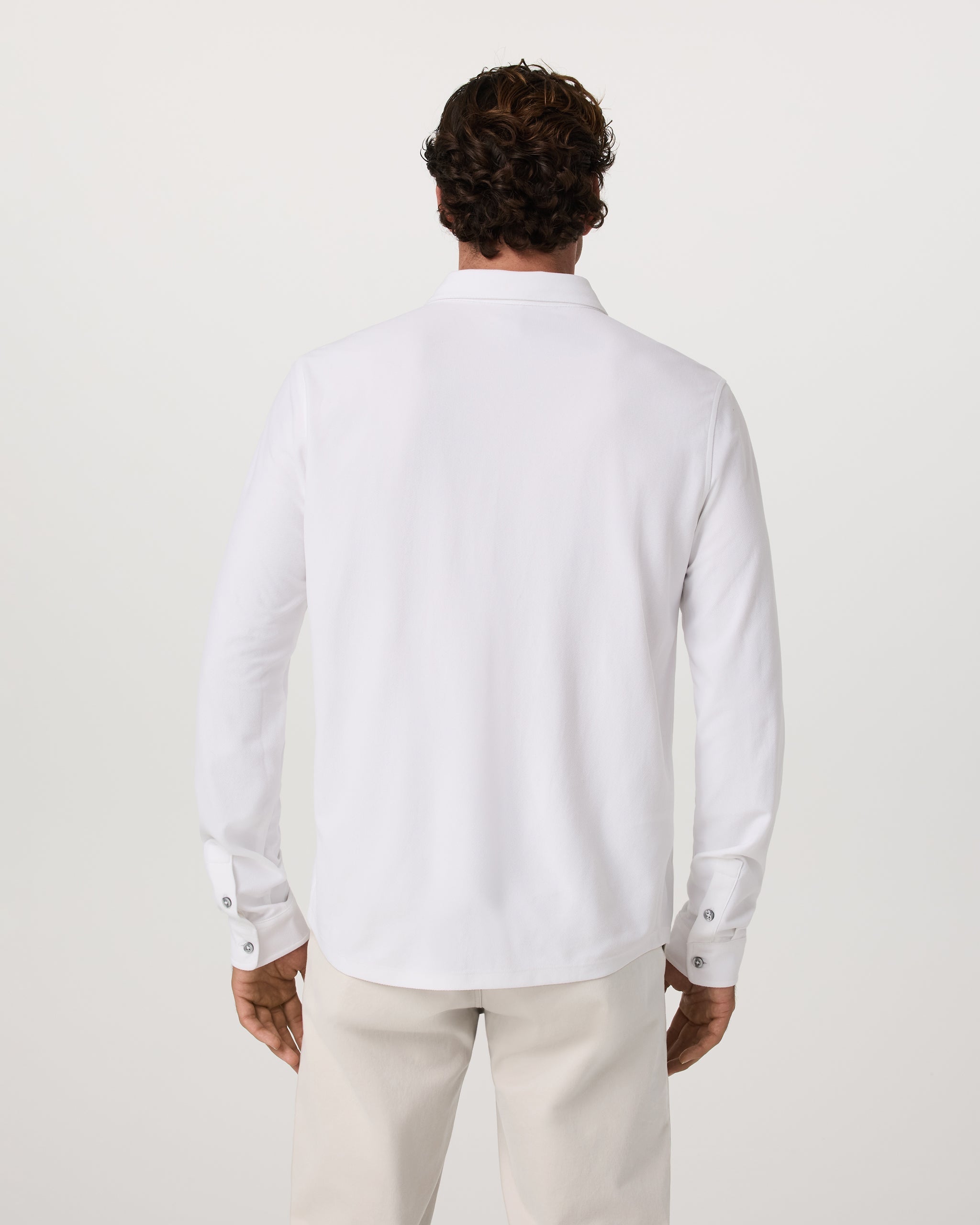 Long Sleeve Ace Button-Down | White