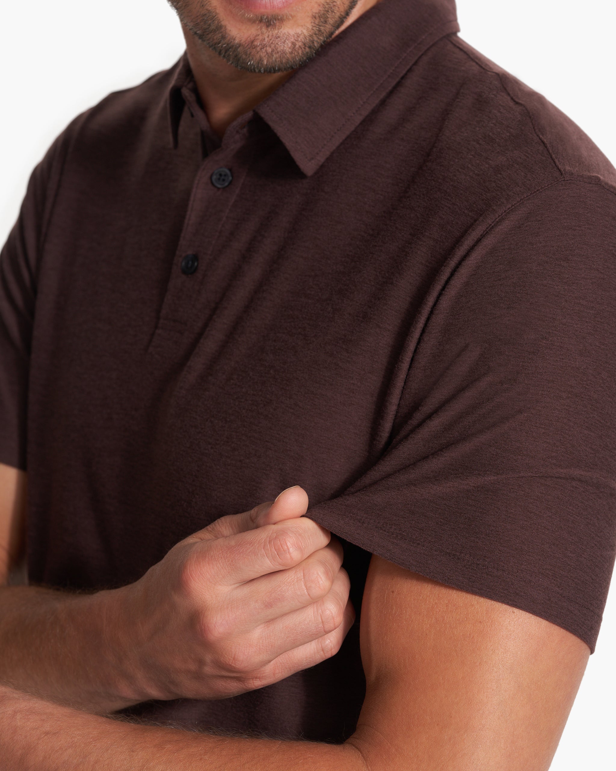 Strato Tech Polo | Mahogany Heather